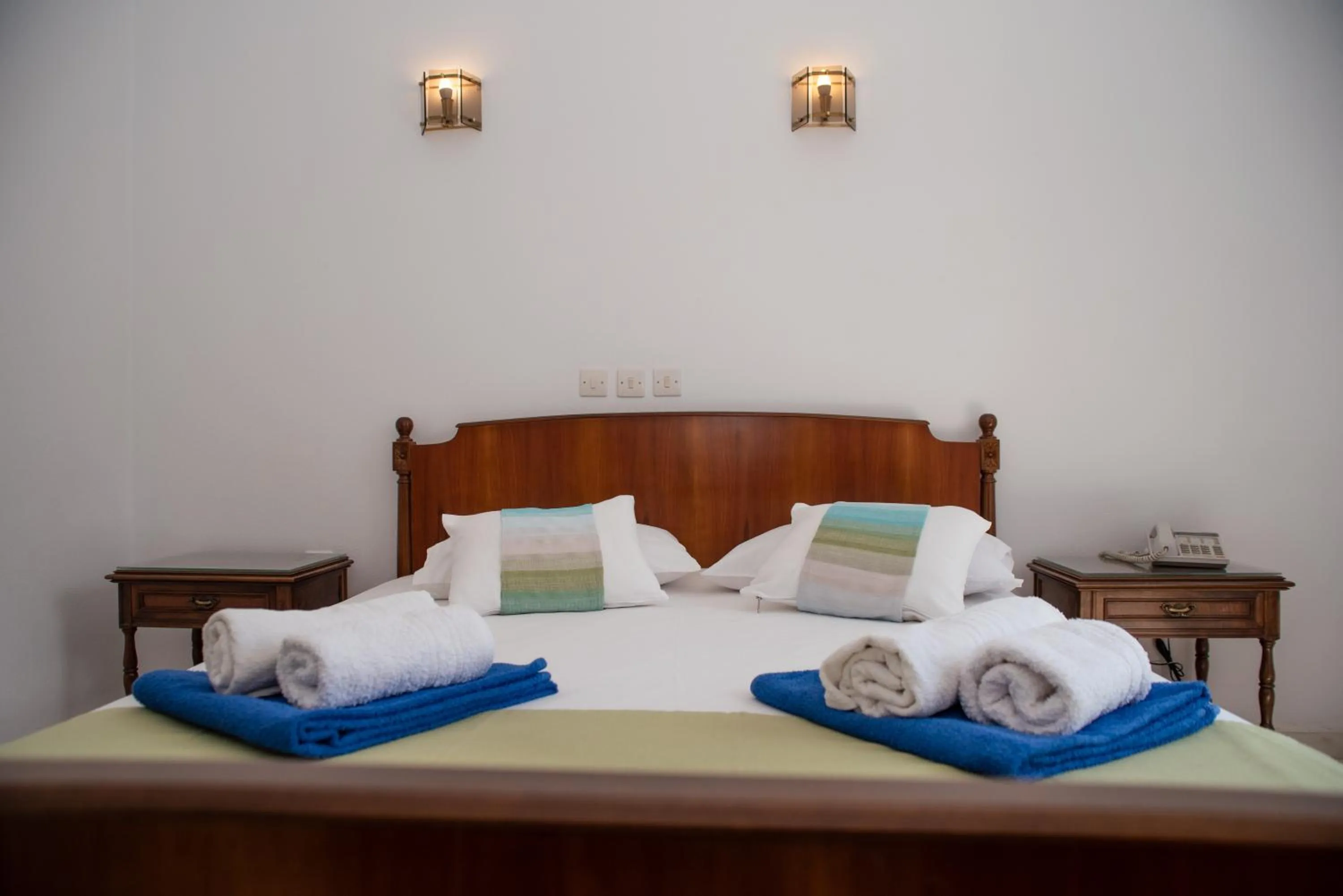 Bed in Adonis Hotel Naxos