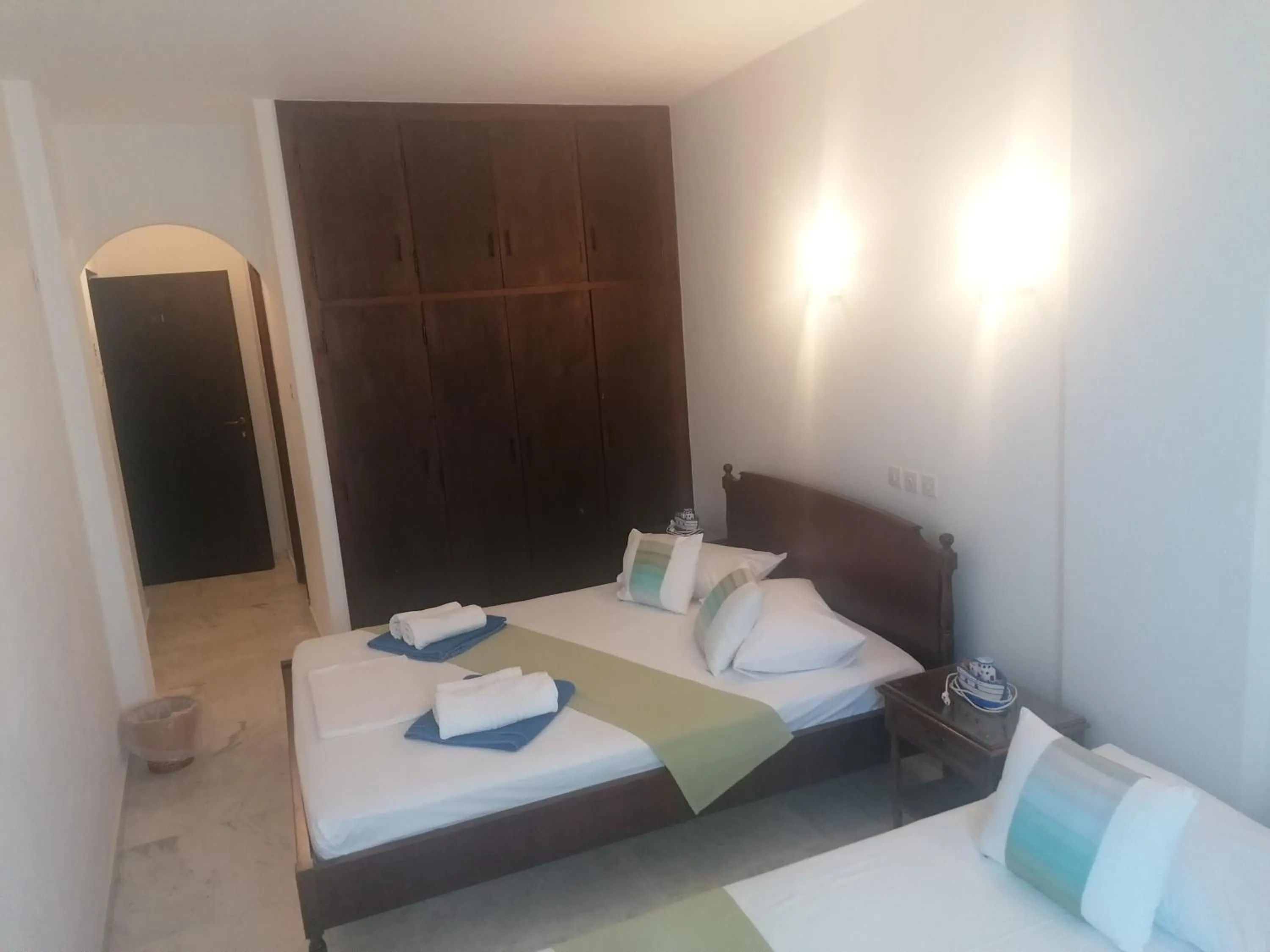 Bed in Adonis Hotel Naxos