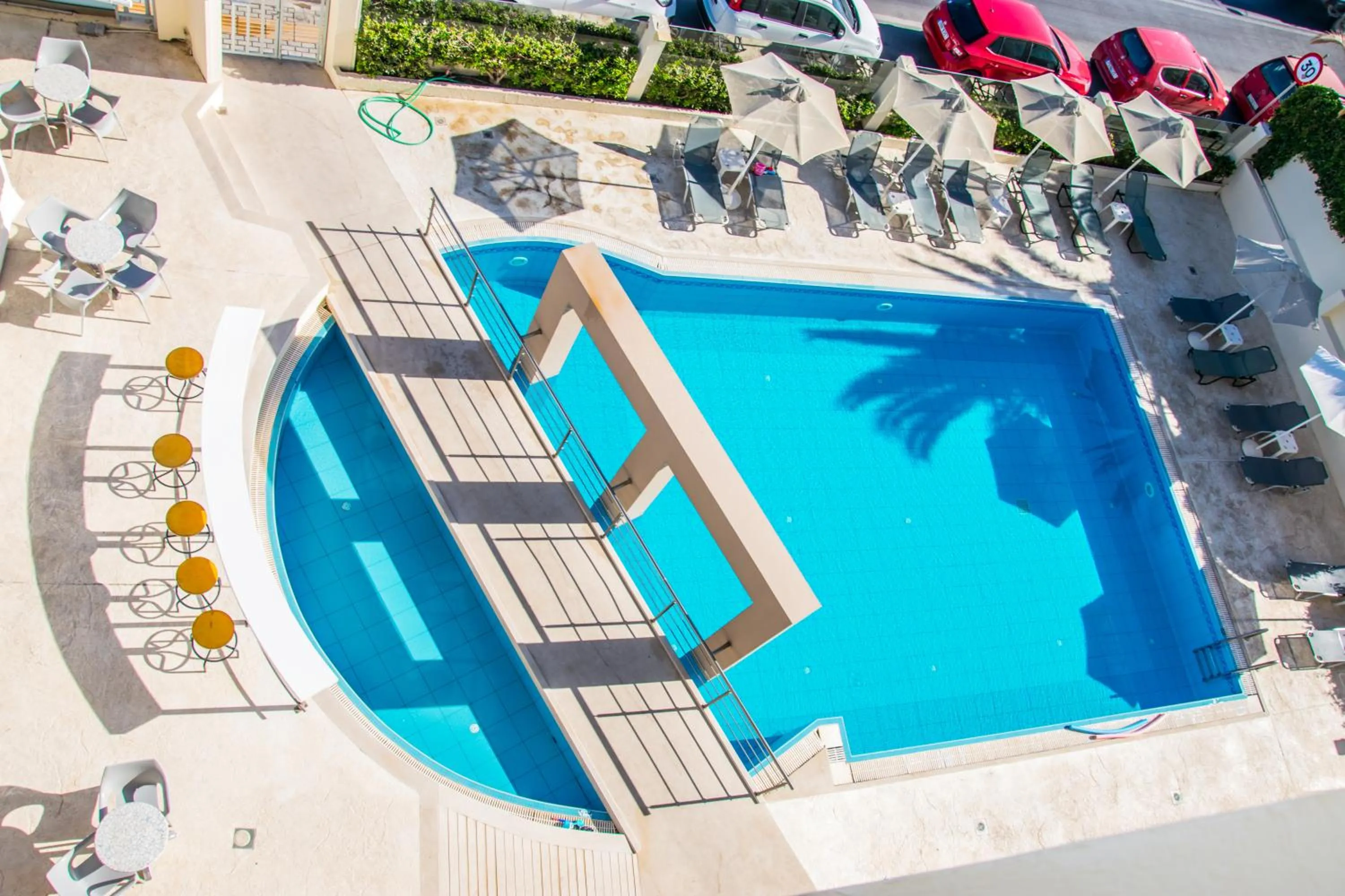 Pool view in Olympic Suites