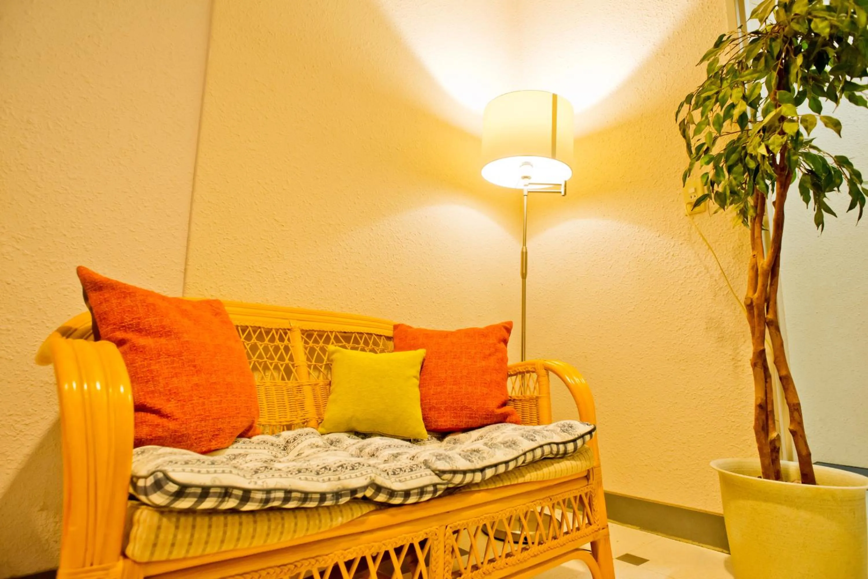 Seating area in Senkei Plaza