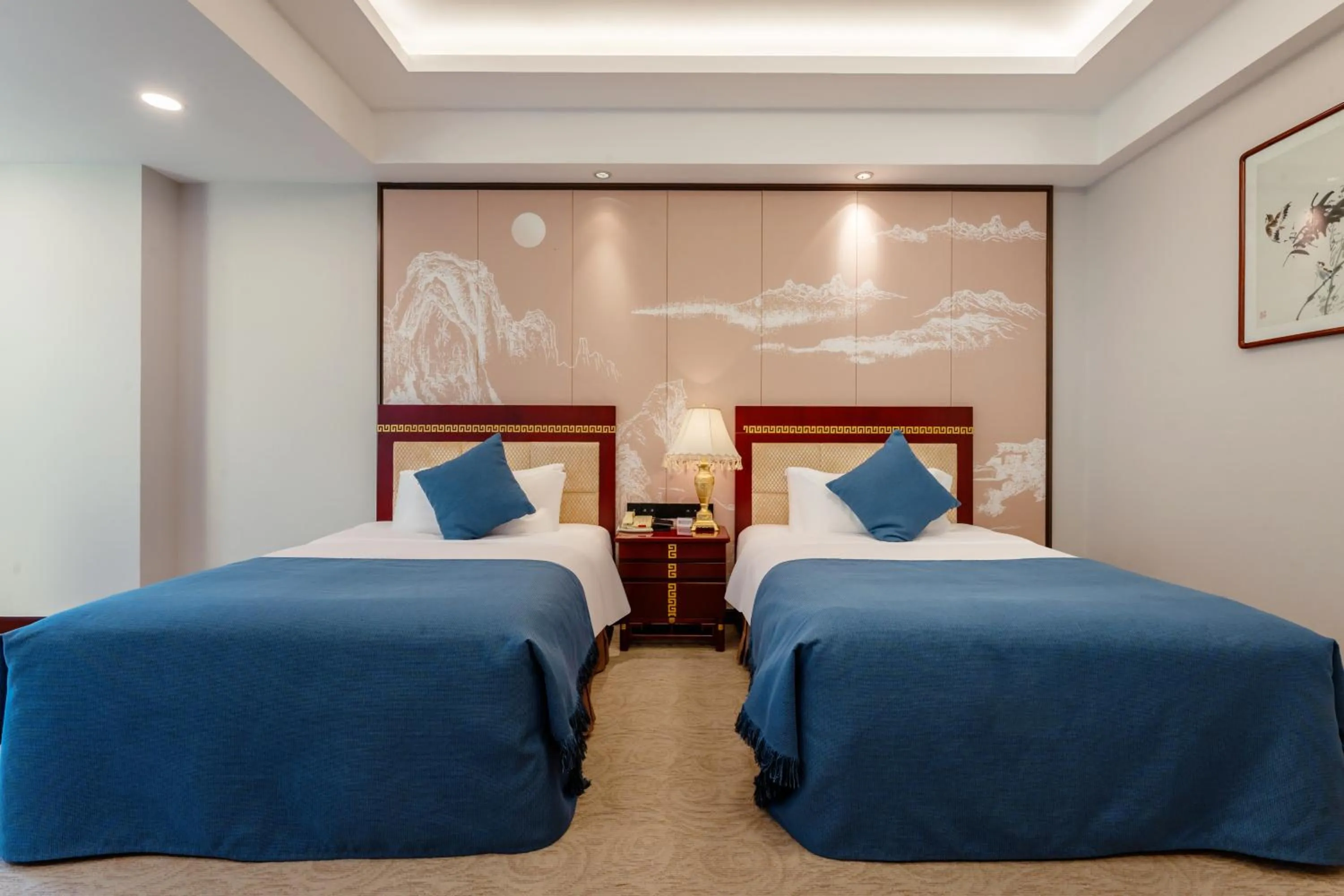 Bed in HeBei Cuipingshan Guest House