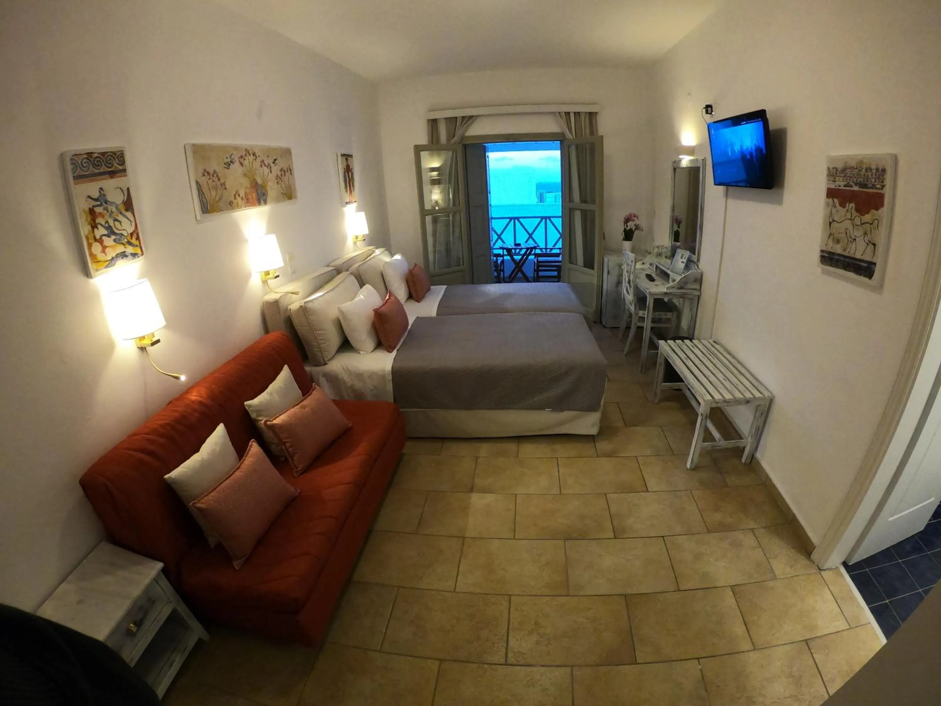 Bed in Hotel Mathios