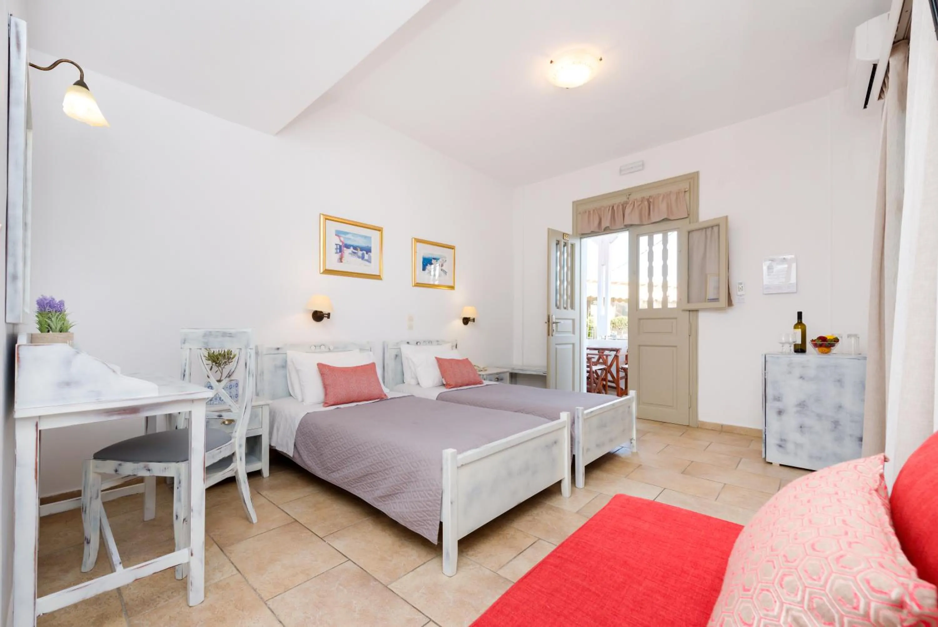 Bed in Hotel Mathios