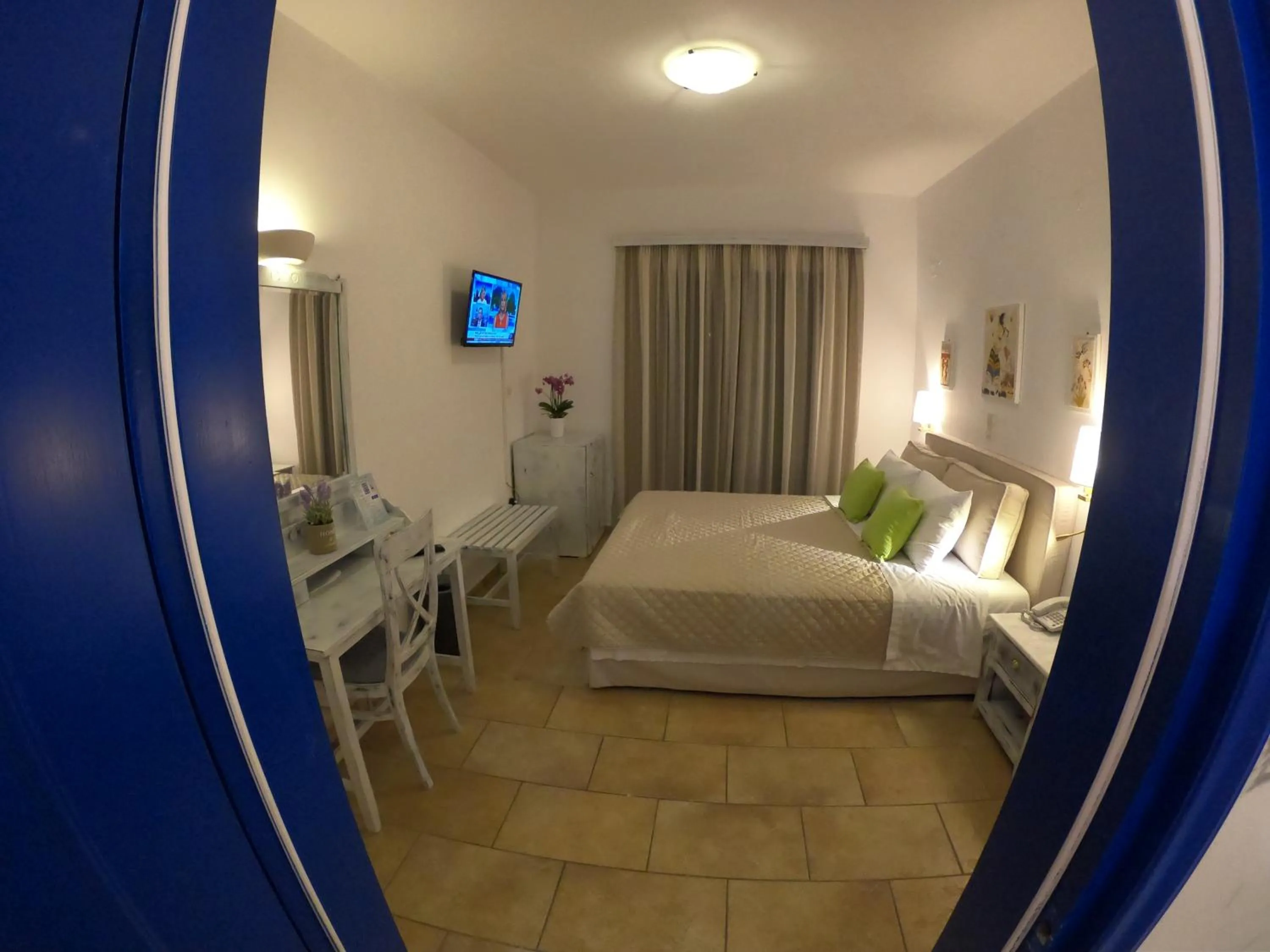 Bed in Hotel Mathios