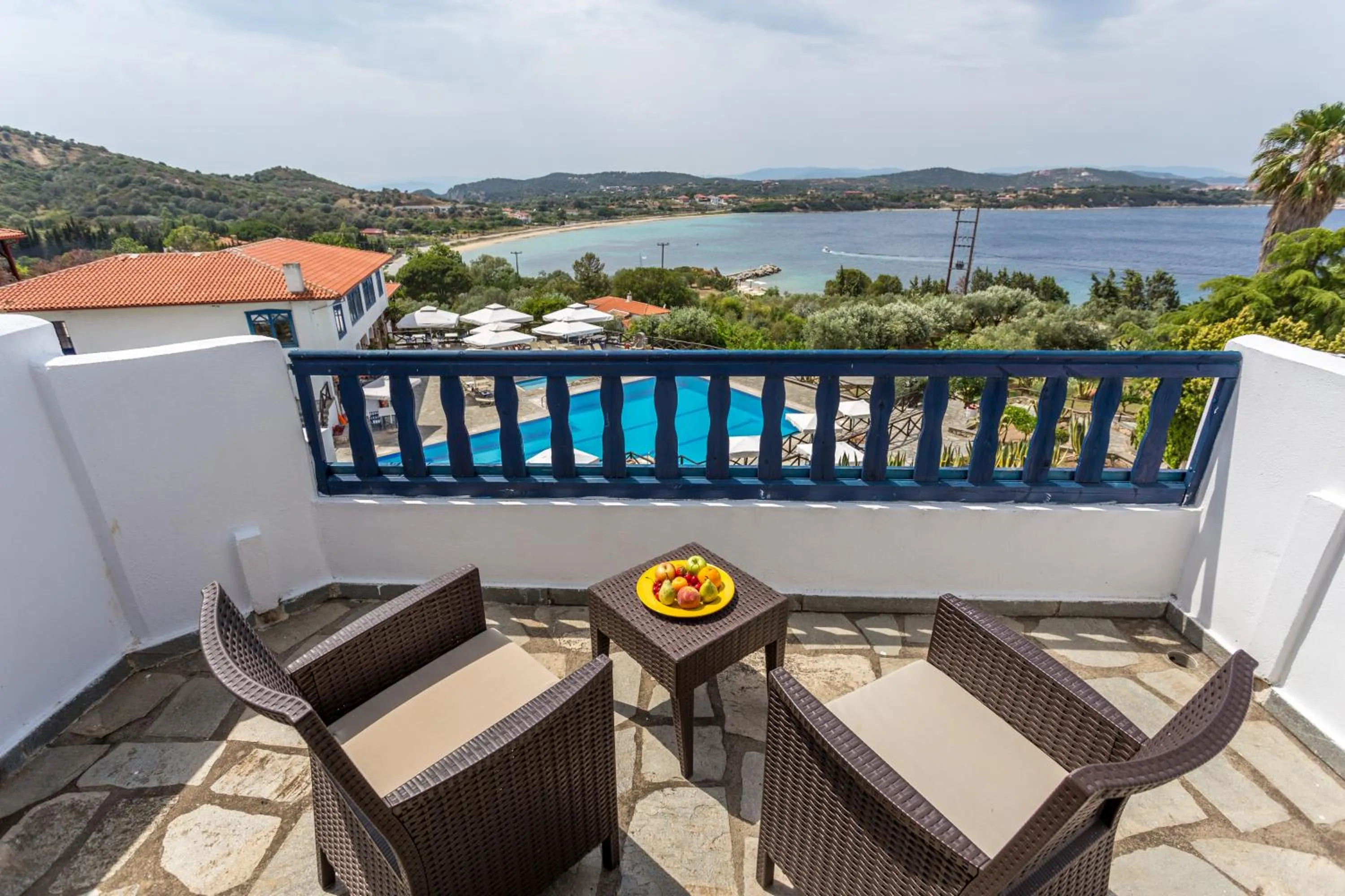 Pool view in Agionissi Resort