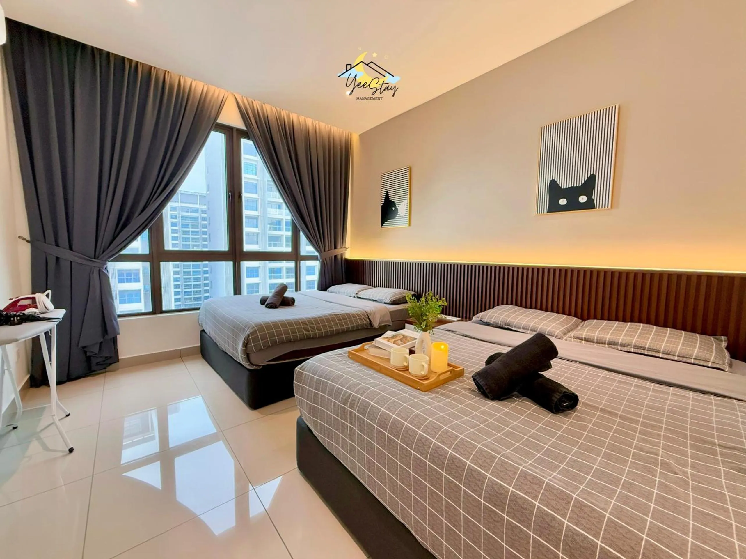 Bed in SeaView PoolView CityView BaliResidence Video game 5minJonker