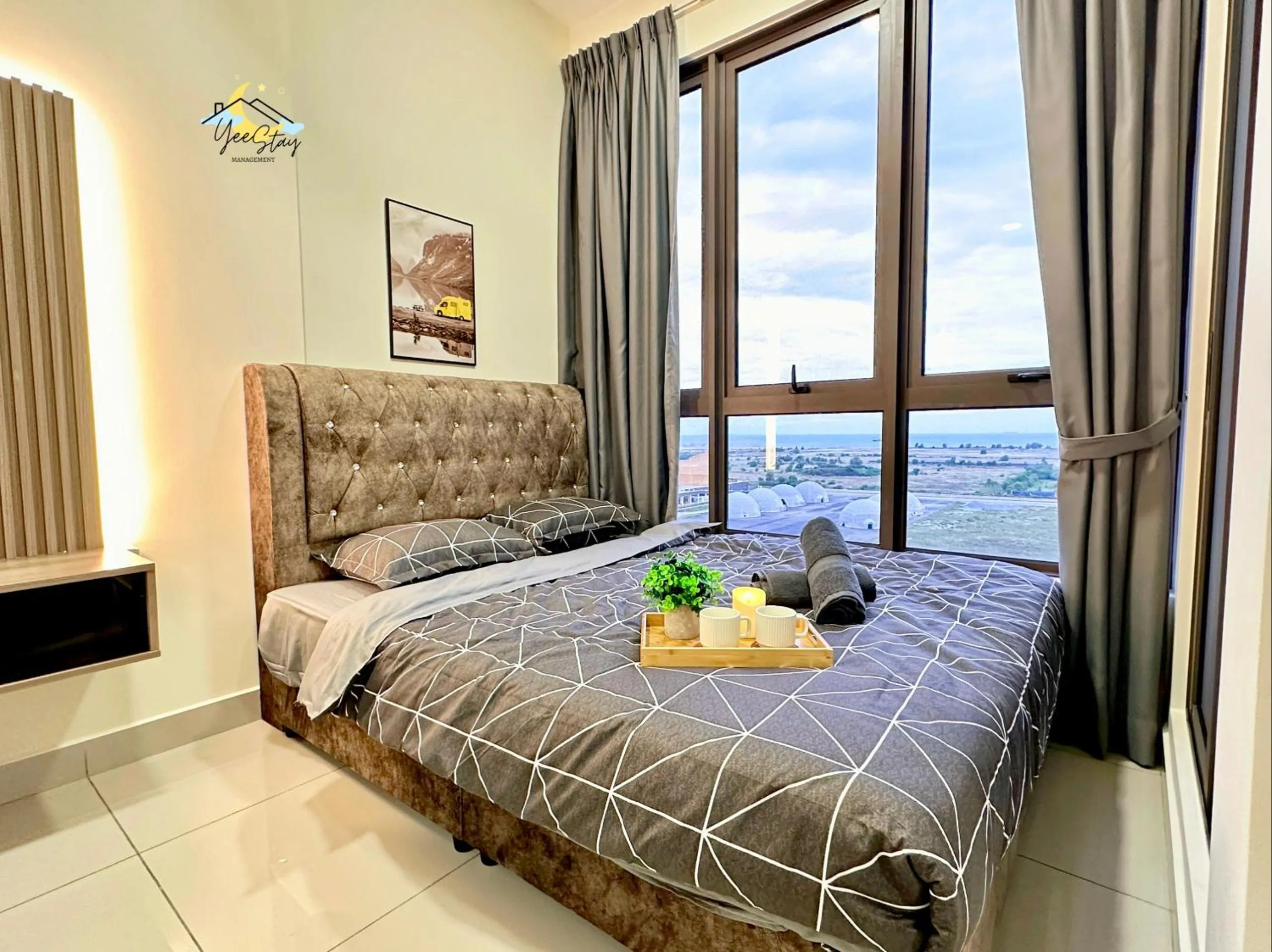 Bed in SeaView PoolView CityView BaliResidence Video game 5minJonker