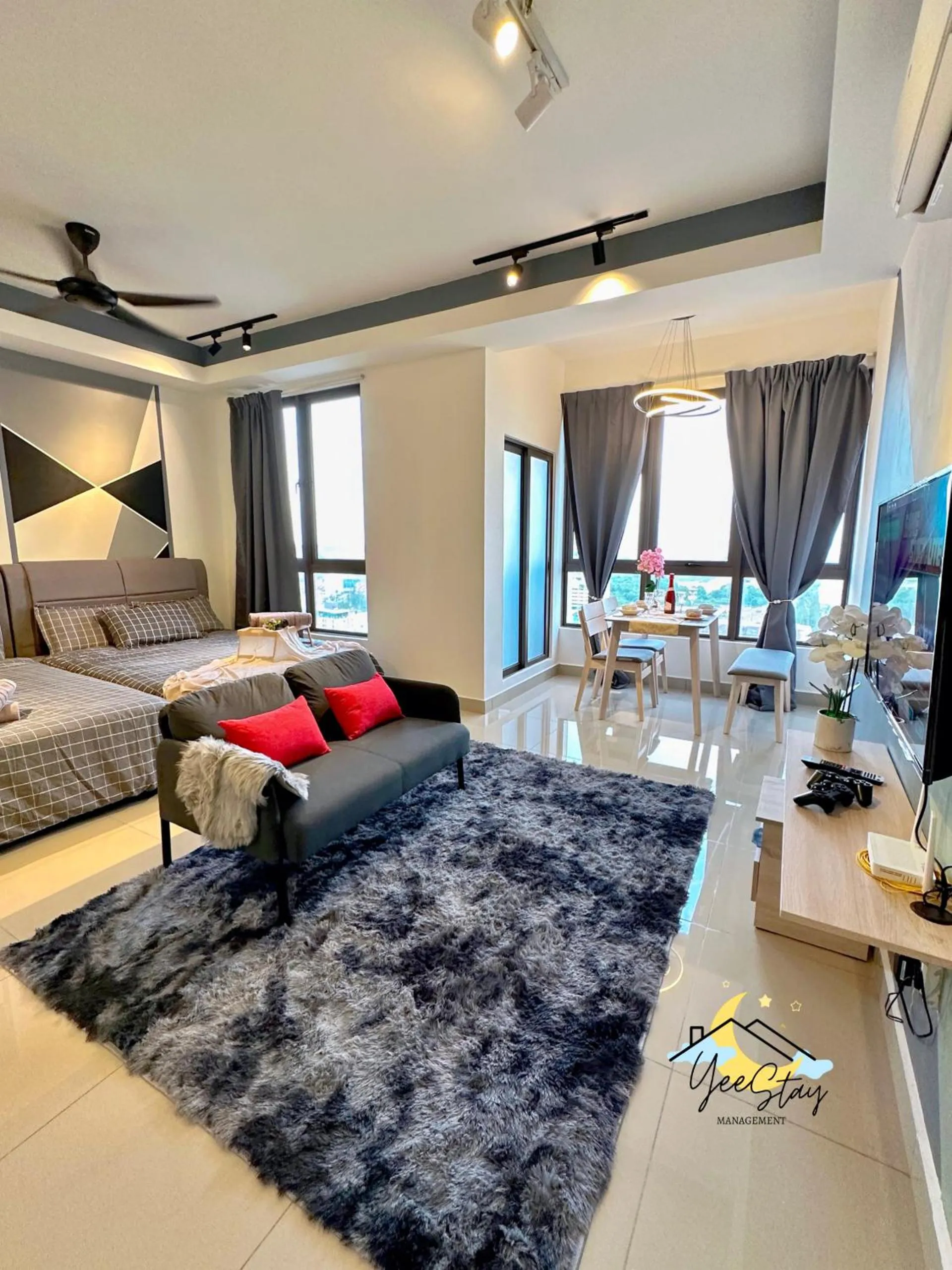 Bed in SeaView PoolView CityView BaliResidence Video game 5minJonker