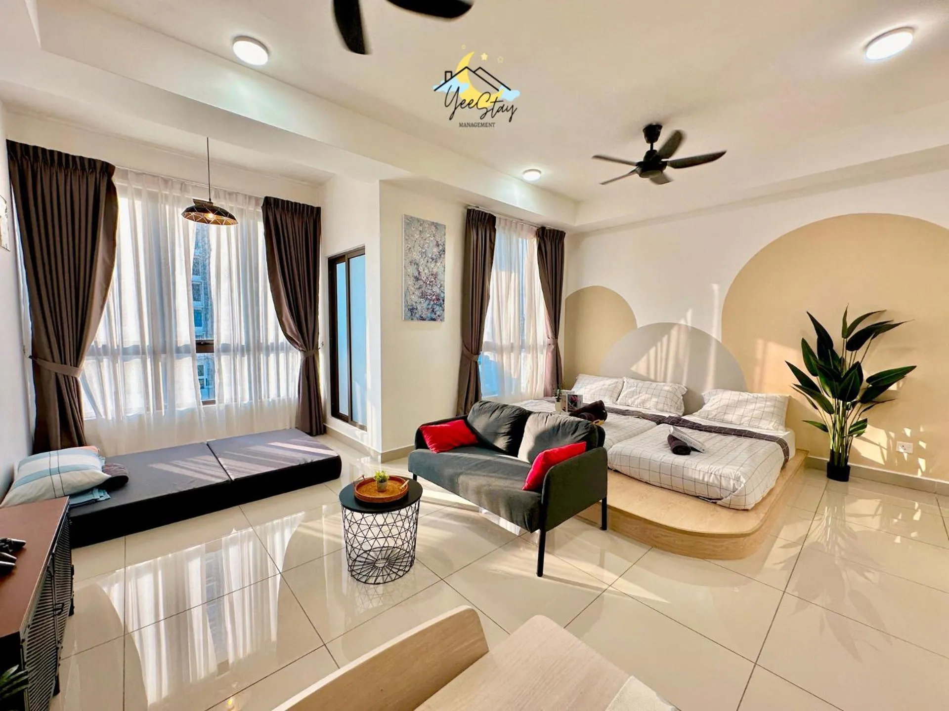 Bed in SeaView PoolView CityView BaliResidence Video game 5minJonker