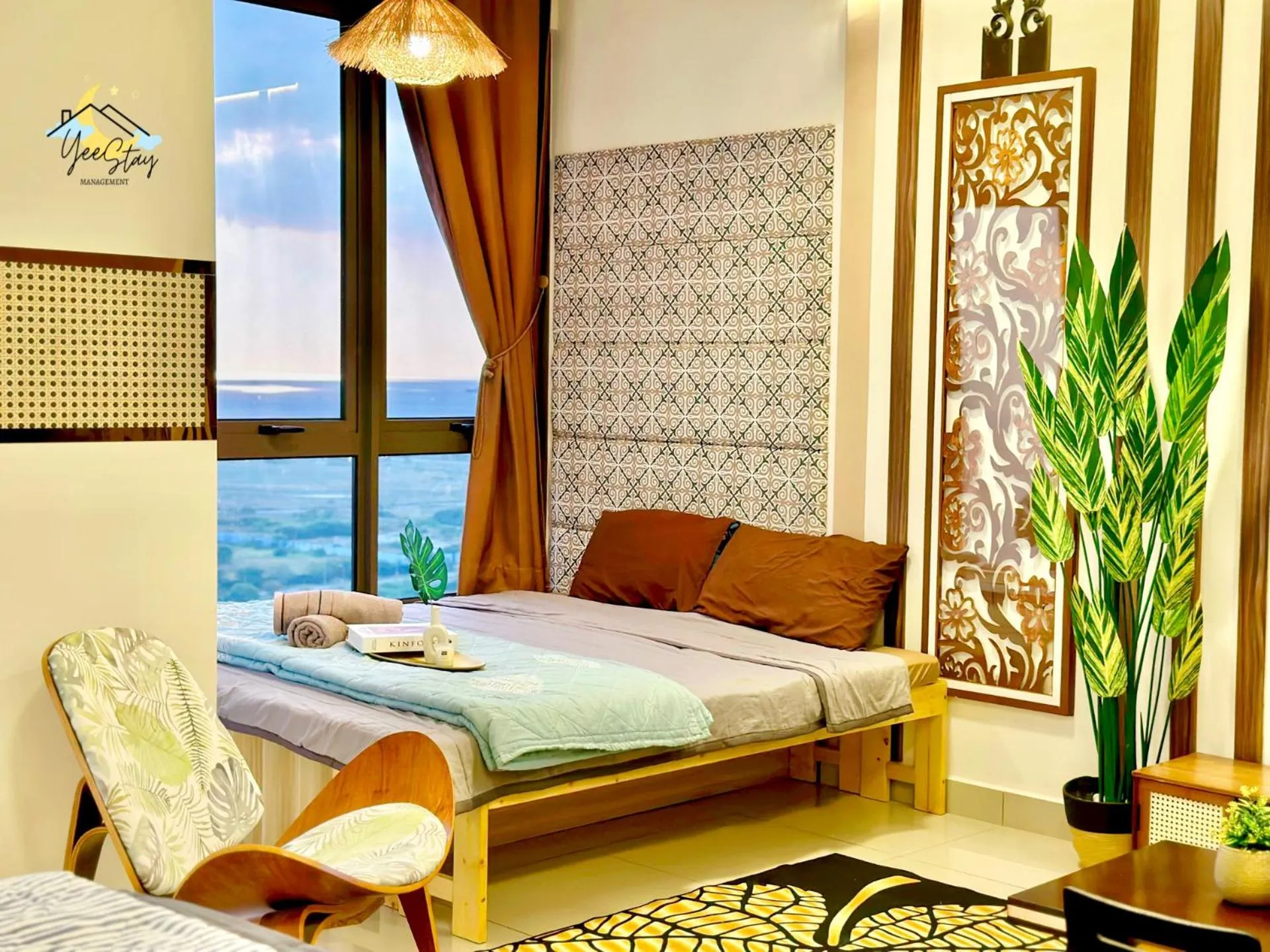 Bed in SeaView PoolView CityView BaliResidence Video game 5minJonker