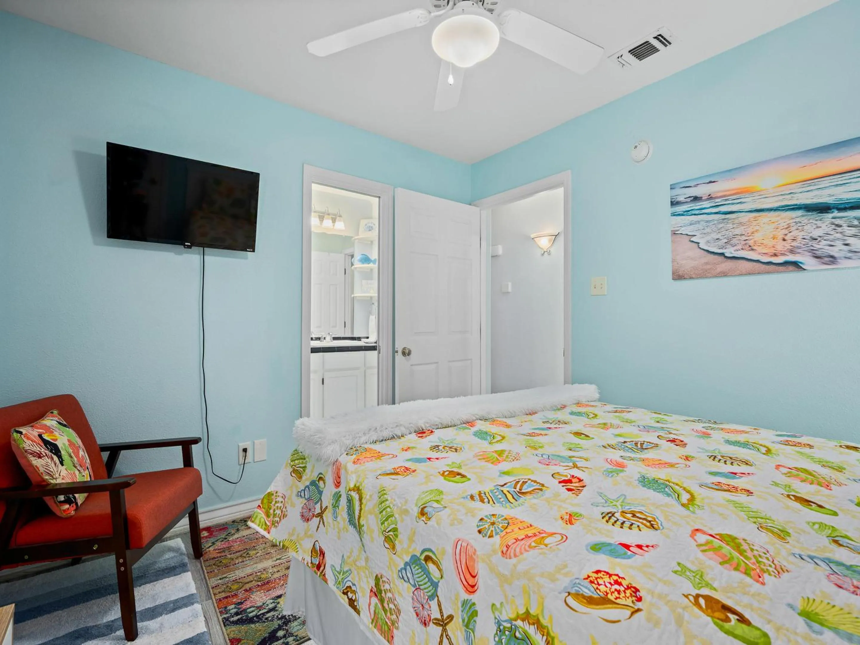 Property building, Bed in Sandy Pants Beach House