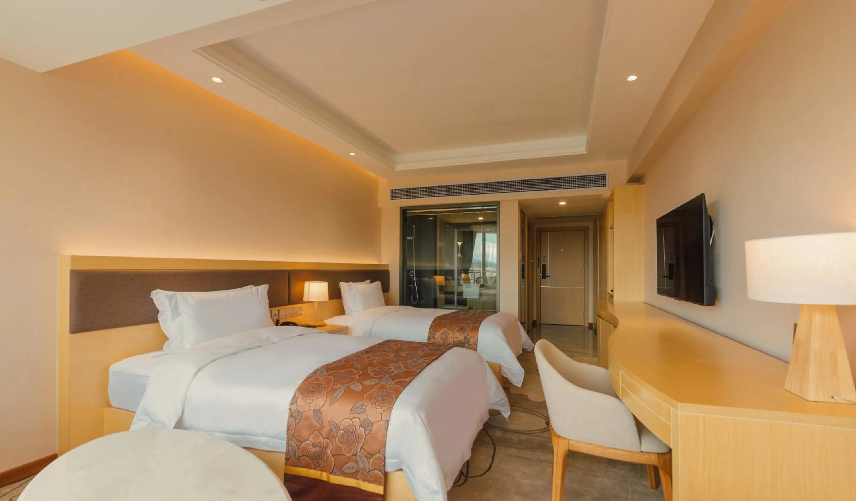 Bed in White Swan Guest House MeiZhou