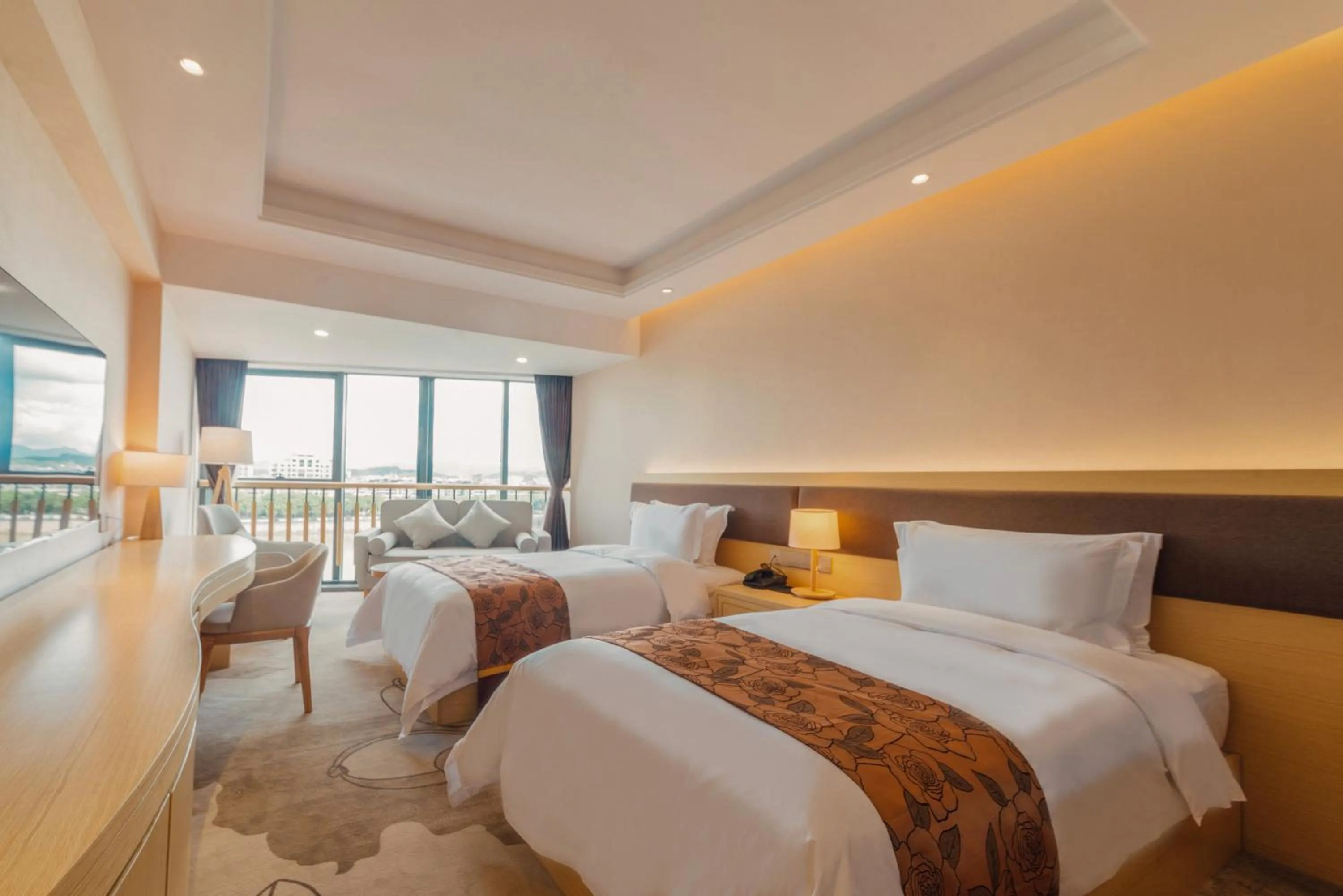 Bed in White Swan Guest House MeiZhou