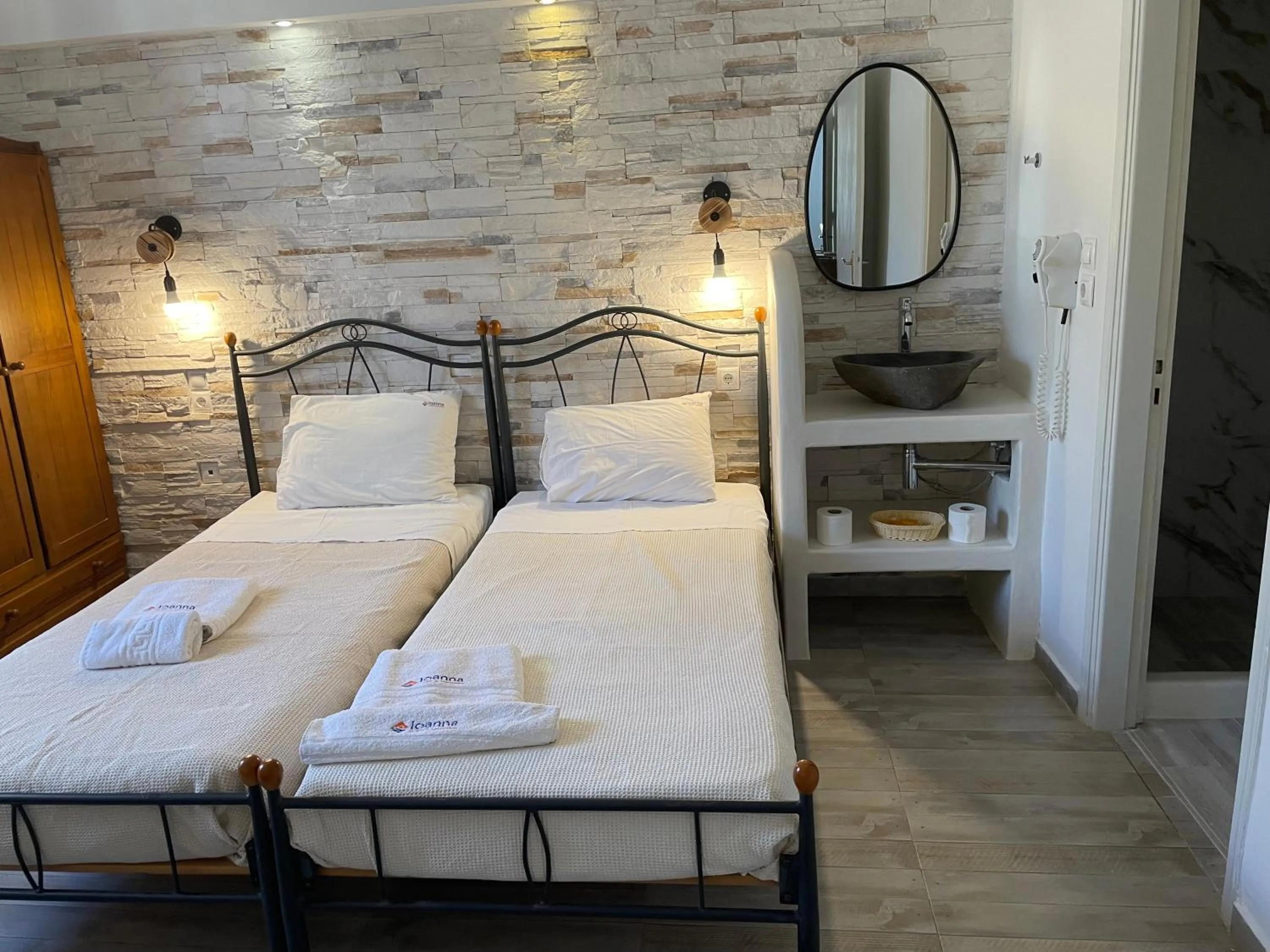 Bed in Ioanna Apartments