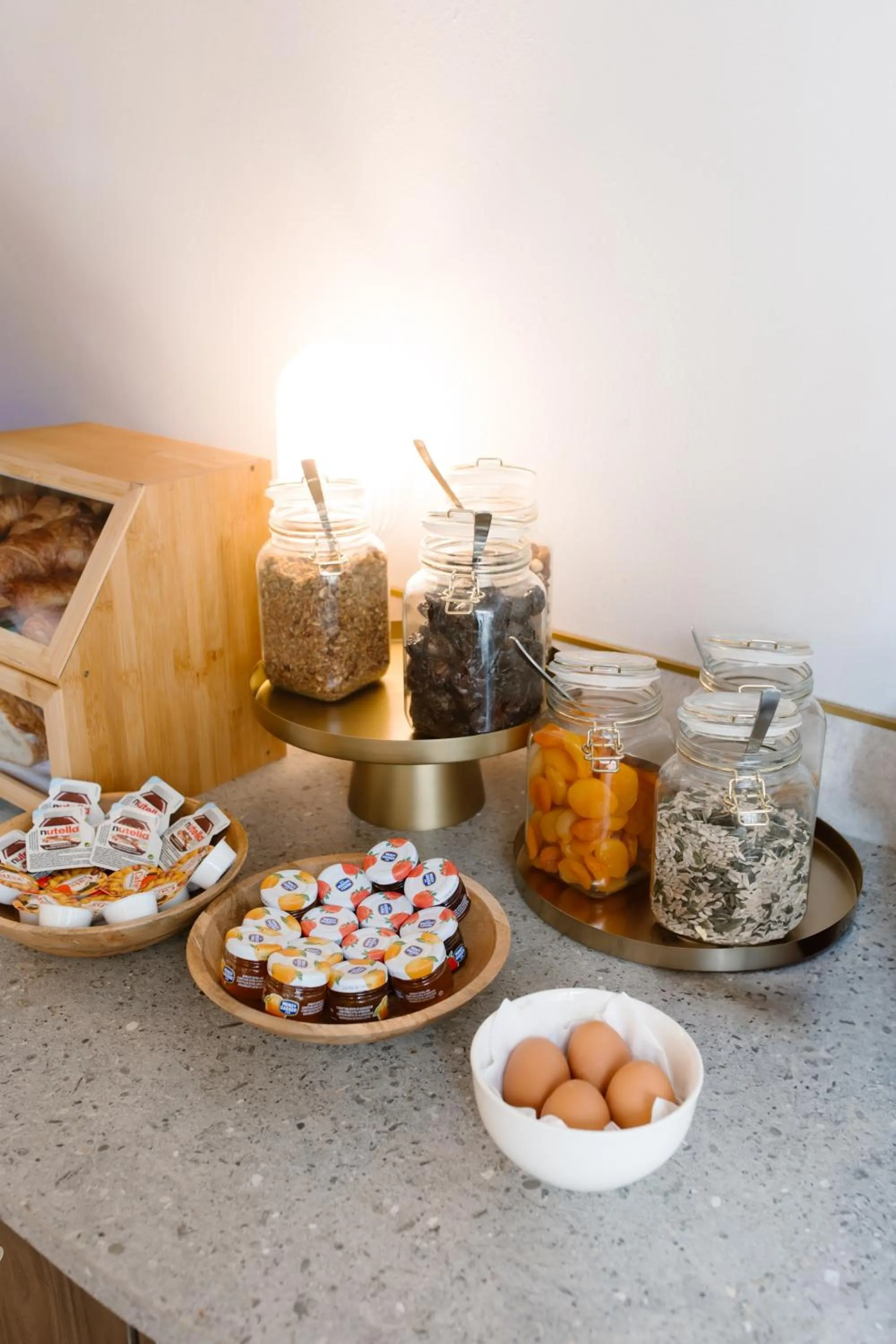 Continental breakfast in Breathe Boutique Hotel