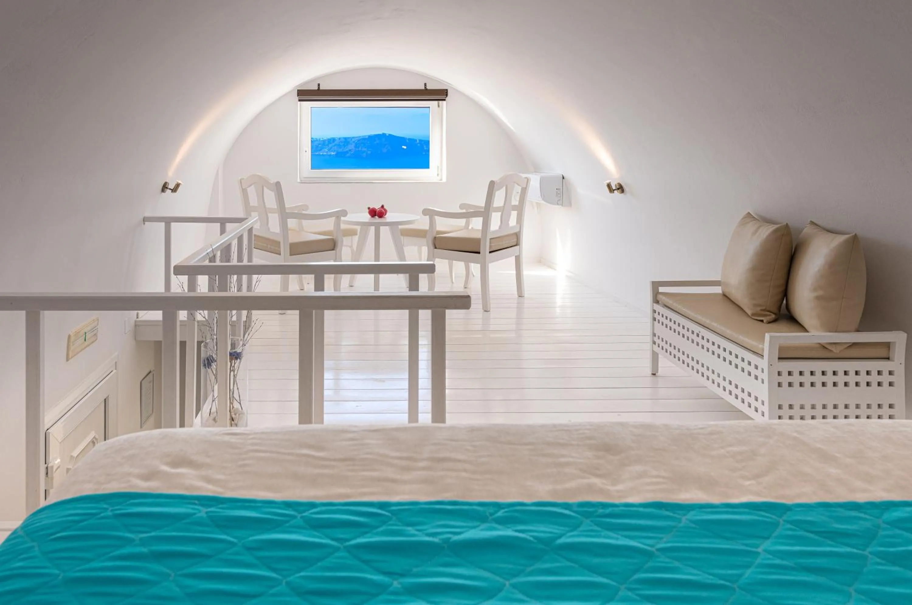 Bedroom, Bed in Reverie Santorini Hotel