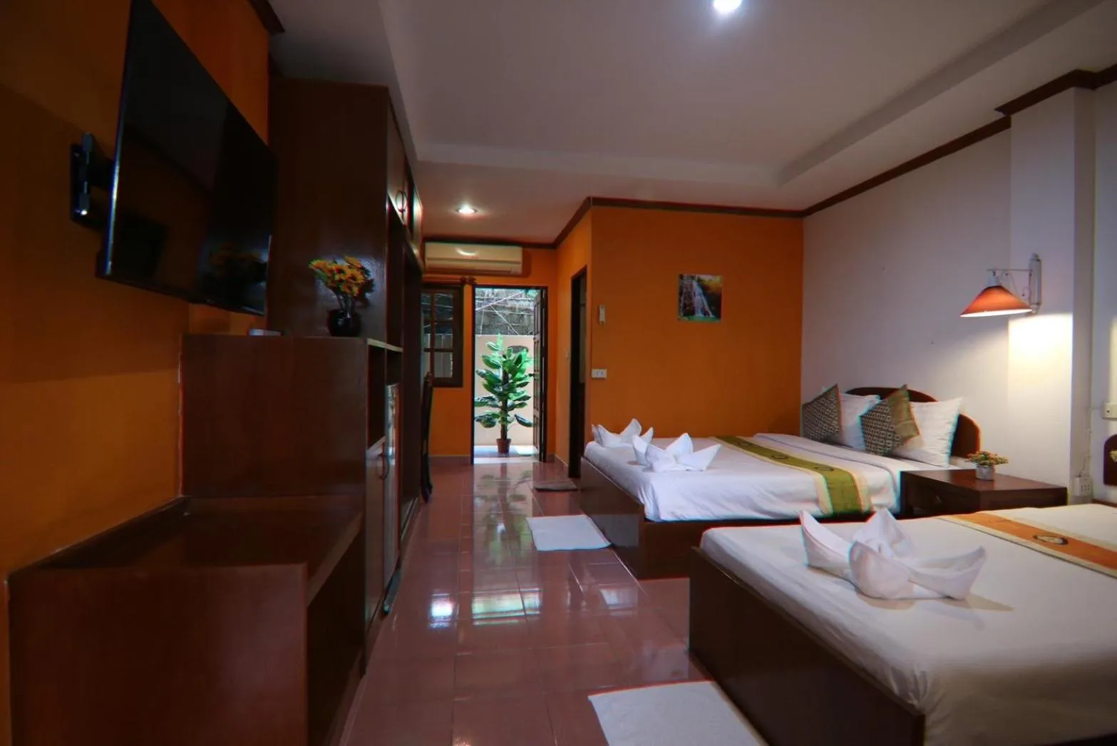 Bed in Coconut House Resort