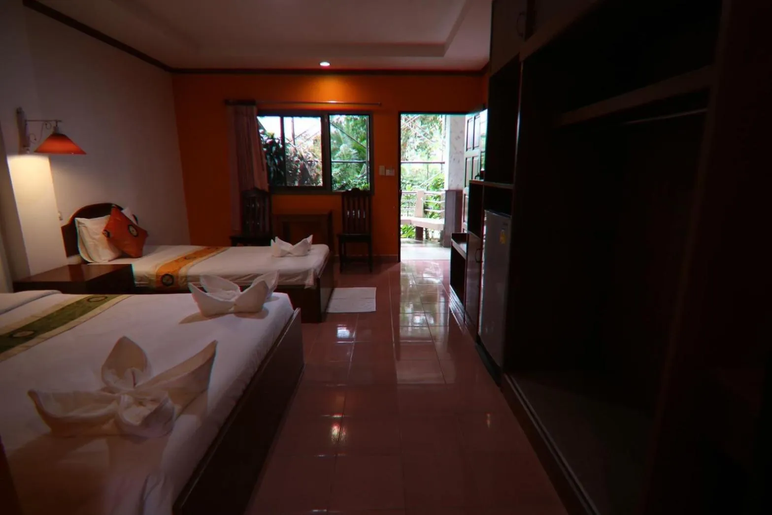 Bed in Coconut House Resort