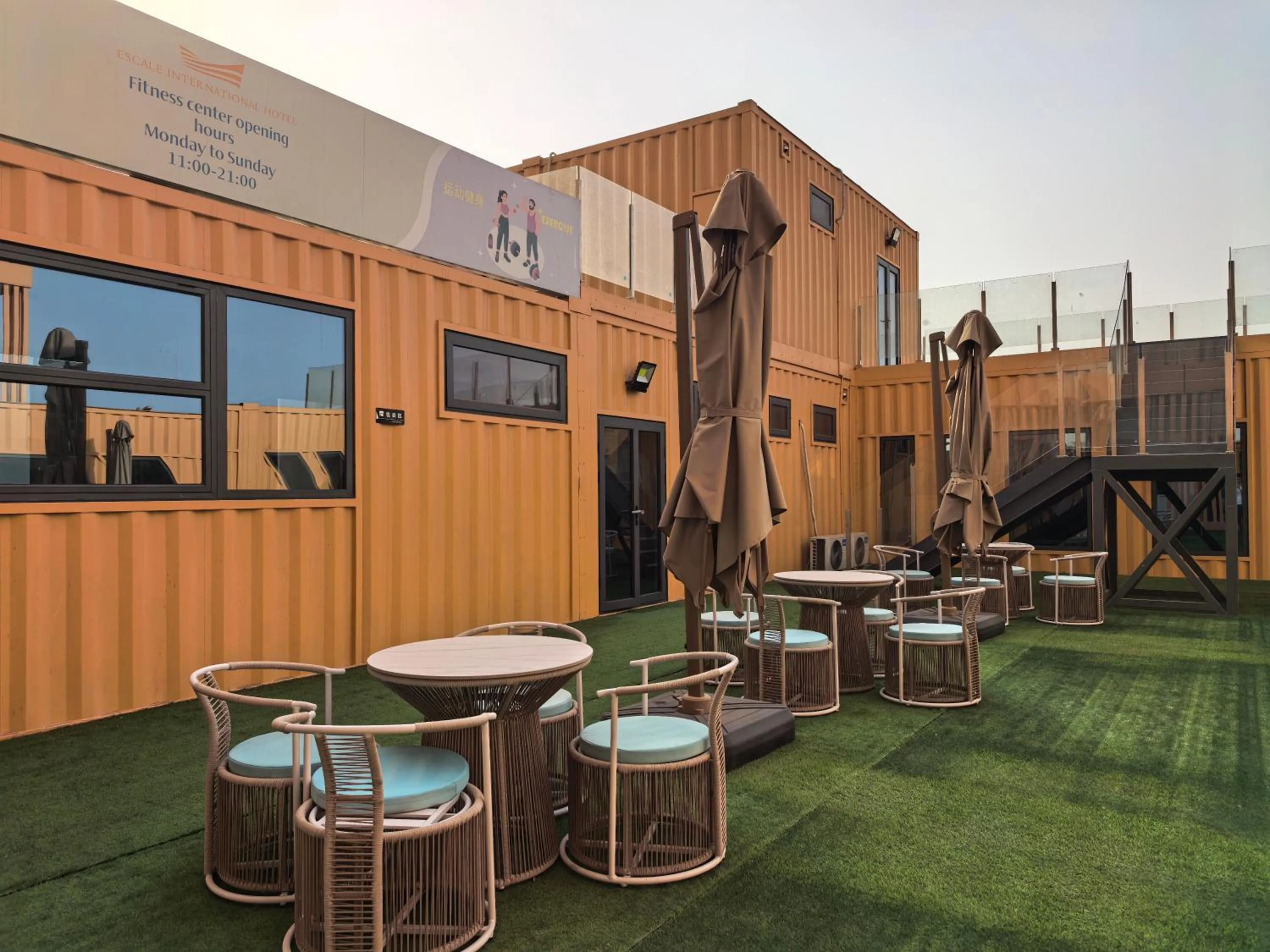 Inner courtyard view in Escale International Hotel