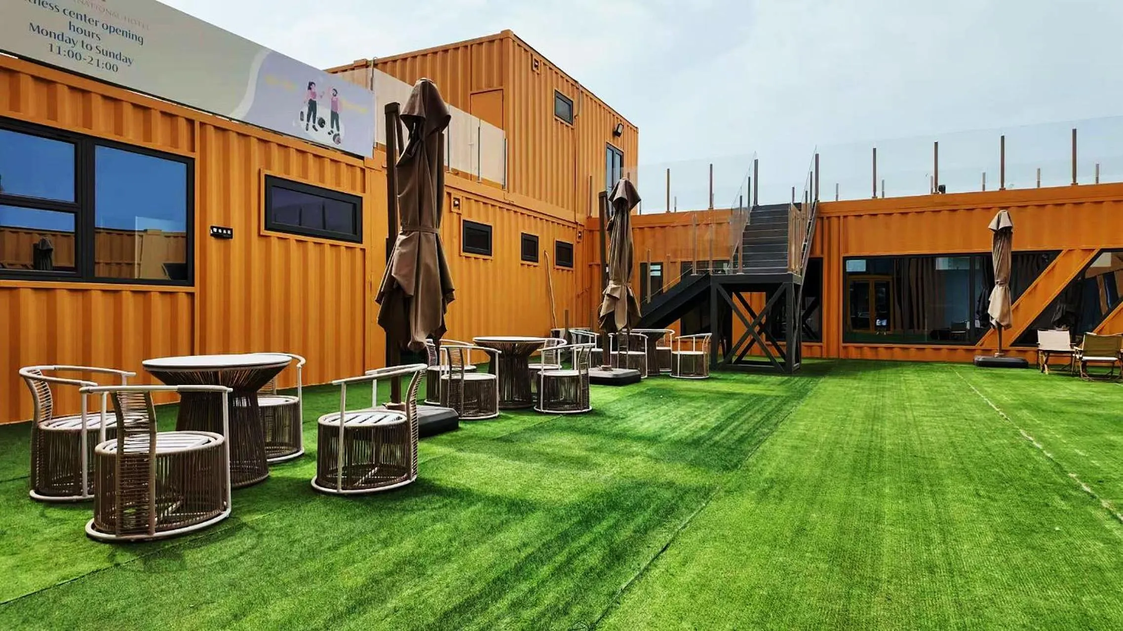 Inner courtyard view in Escale International Hotel