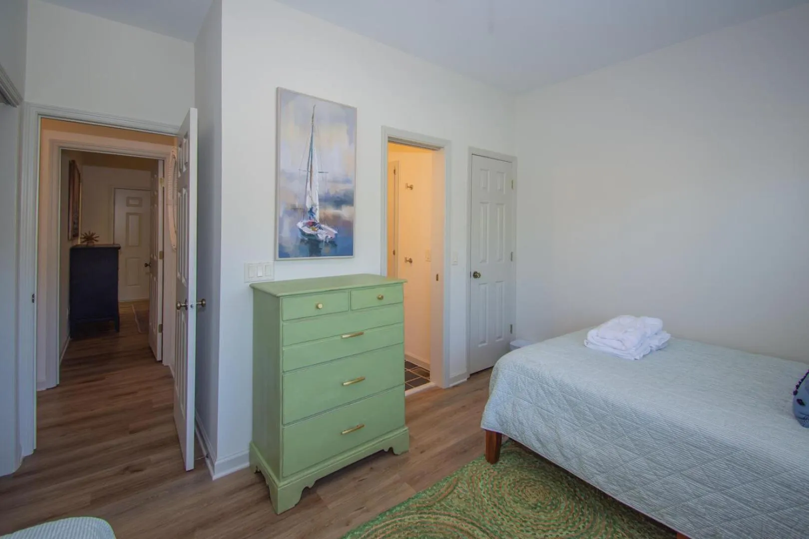 Photo of the whole room, Bed in Magnificent ocean views from upper floor of this 3BR home