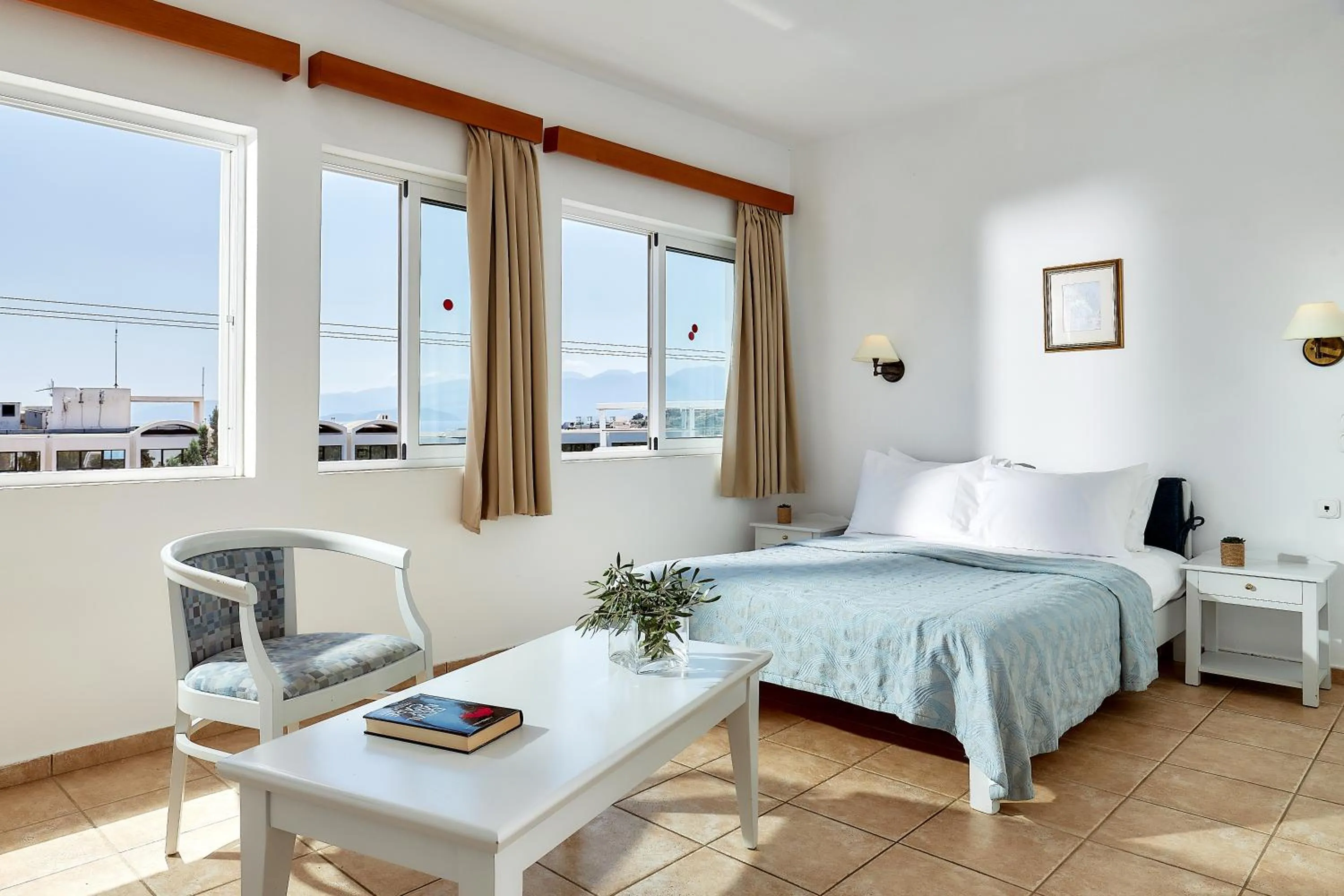 Bedroom, Bed in Elounda Ilion Hotel Bungalows