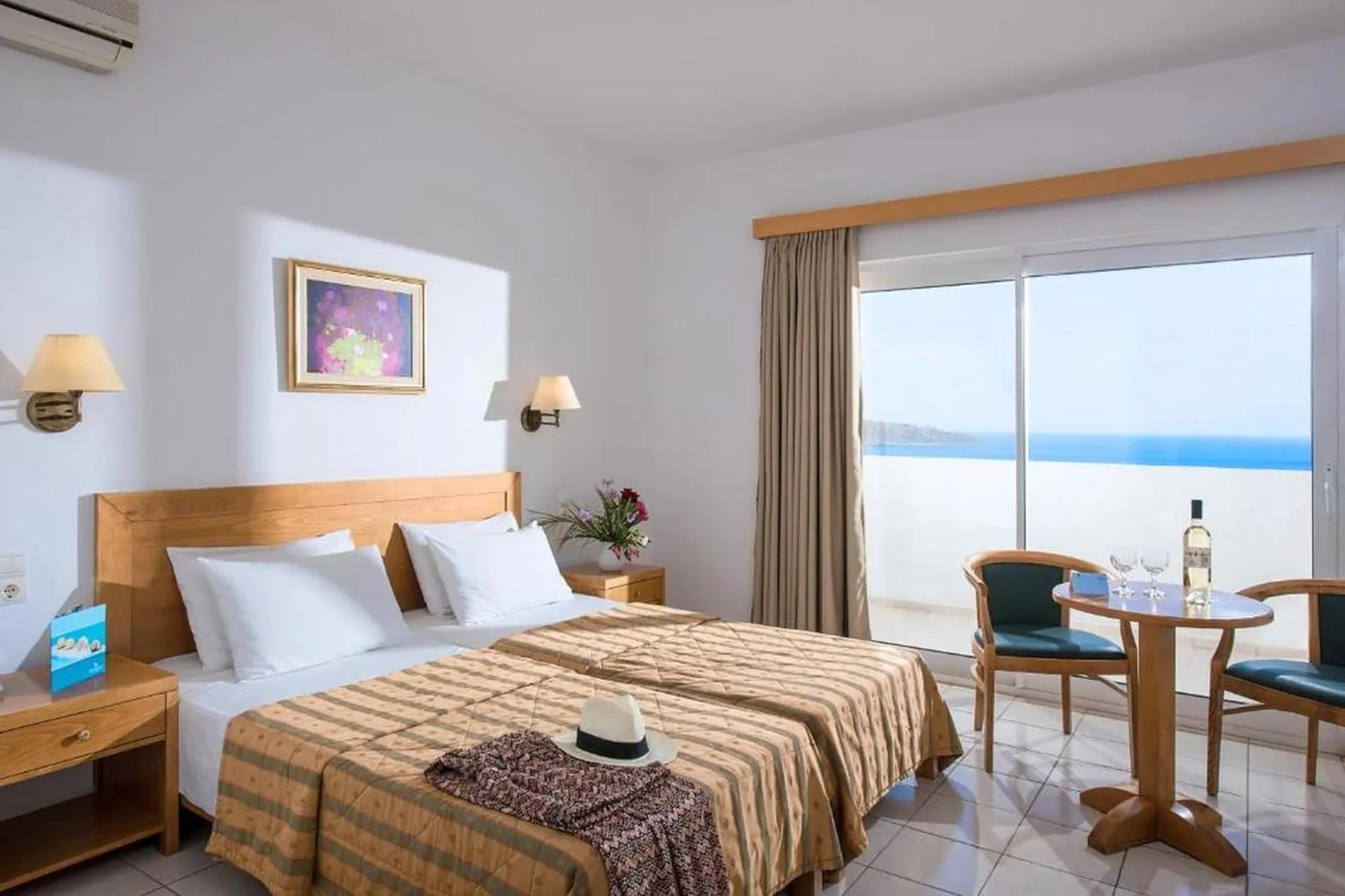 Bedroom, Bed in Elounda Ilion Hotel Bungalows