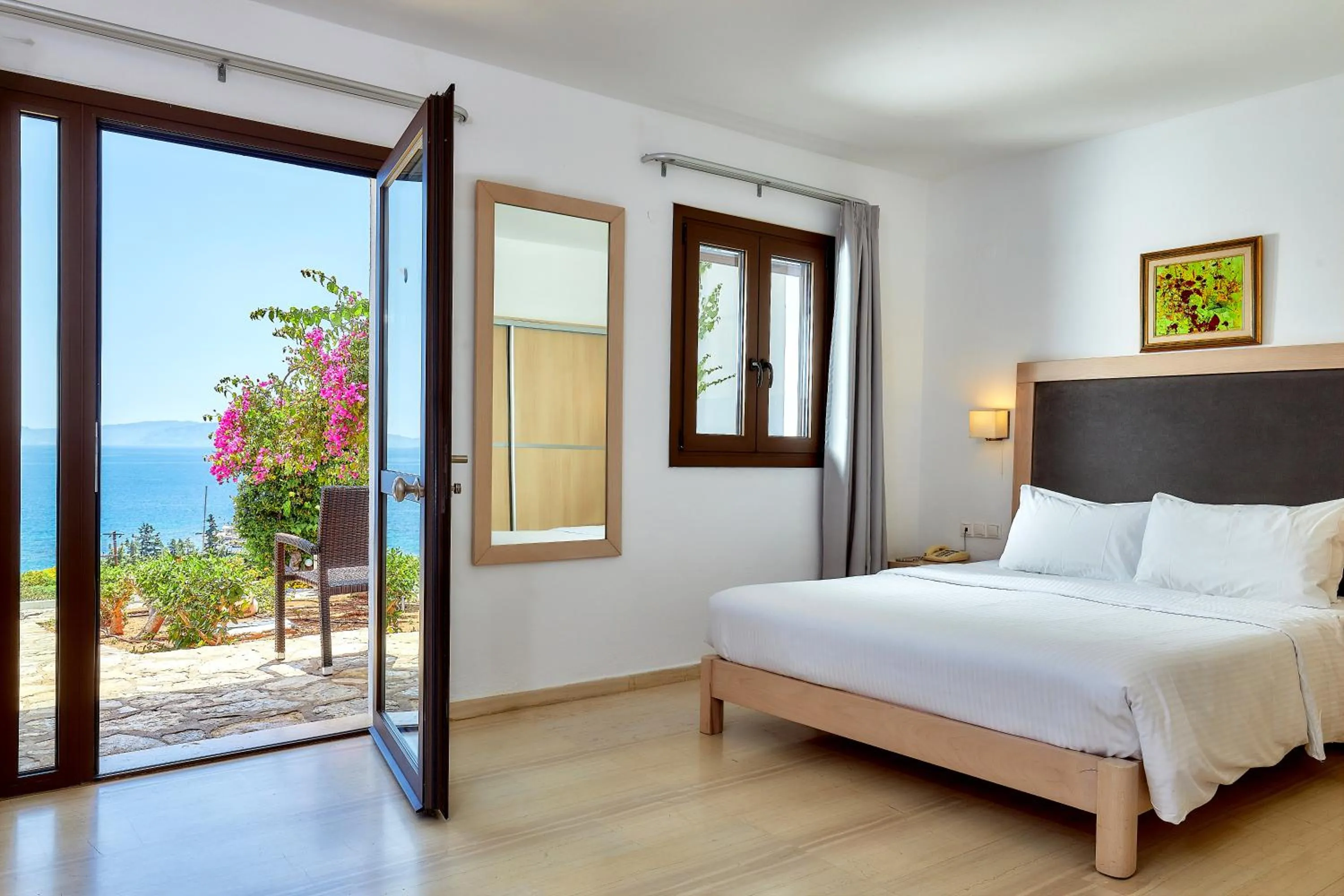 Bedroom, Bed in Elounda Ilion Hotel Bungalows