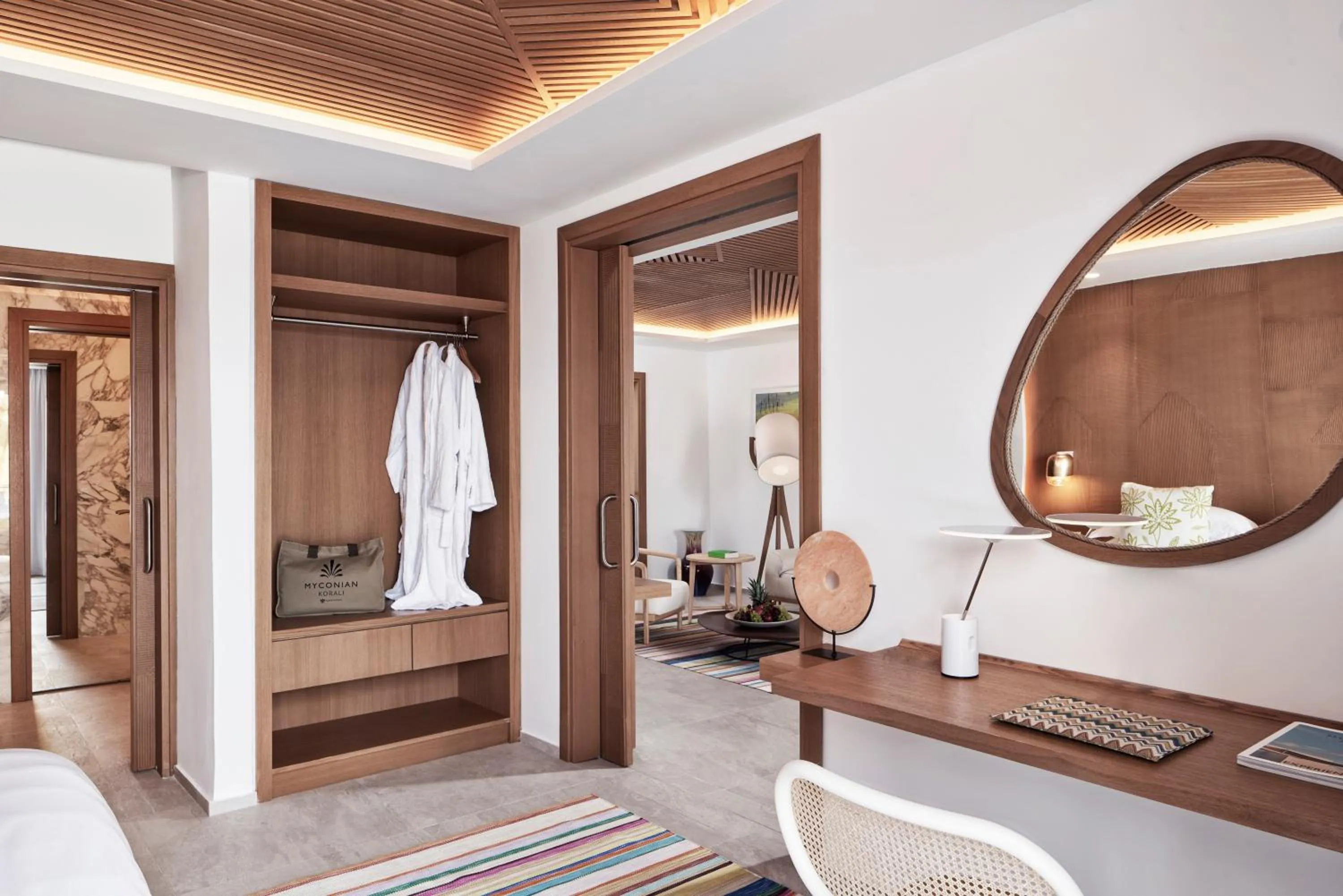 Living room in Myconian Korali Relais & Chateaux