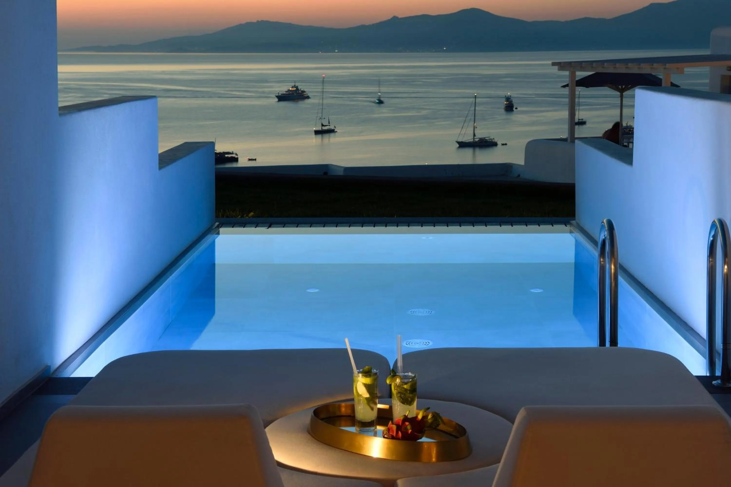 Hot Tub in Myconian Korali Relais & Chateaux