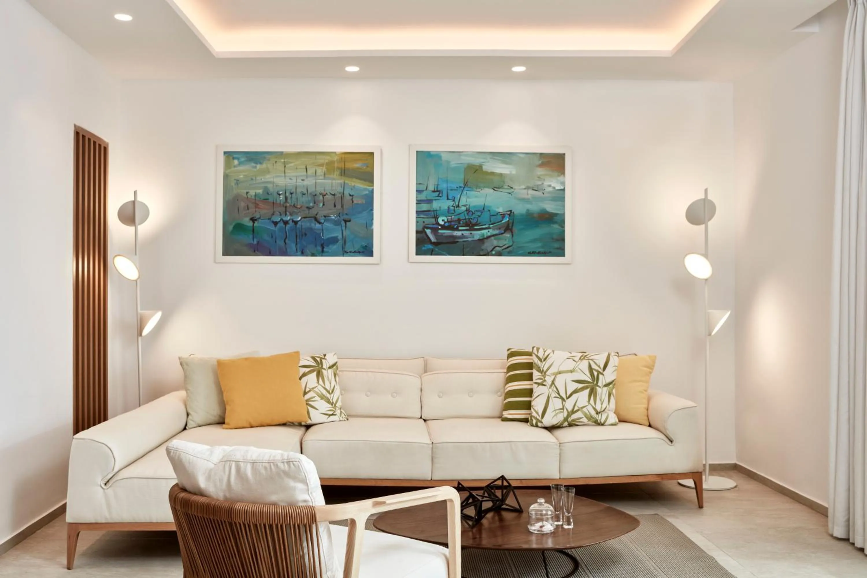 Seating area in Myconian Korali Relais & Chateaux