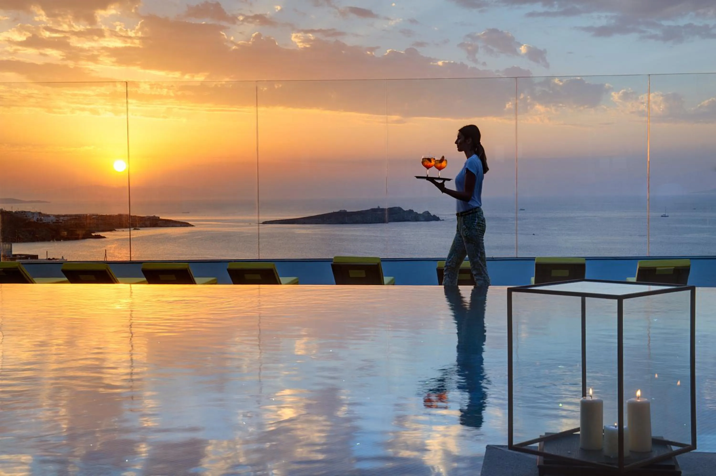 Swimming pool in Myconian Korali Relais & Chateaux