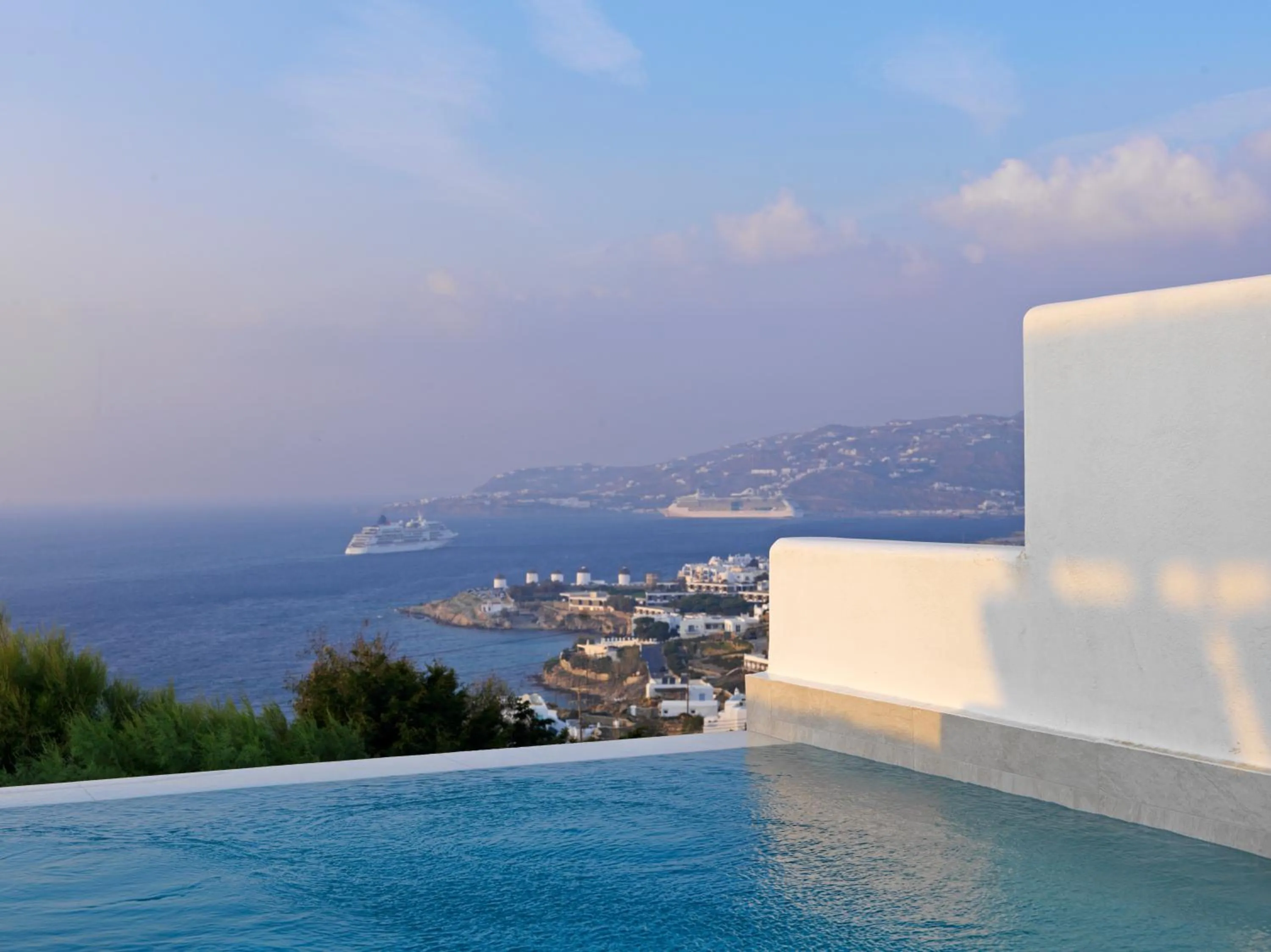 Pool view in Myconian Korali Relais & Chateaux