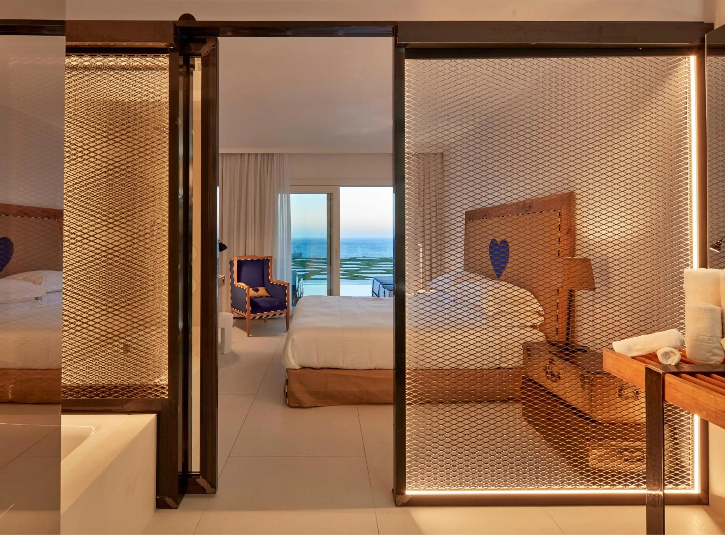 Photo of the whole room, Bed in Myconian Imperial - Leading Hotels of the World