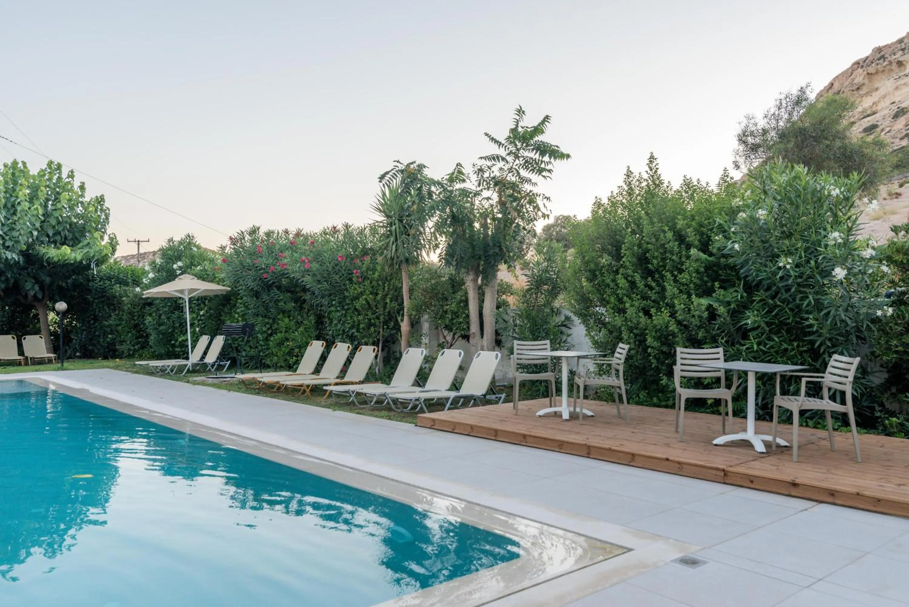 Patio in Matala Bay Hotel