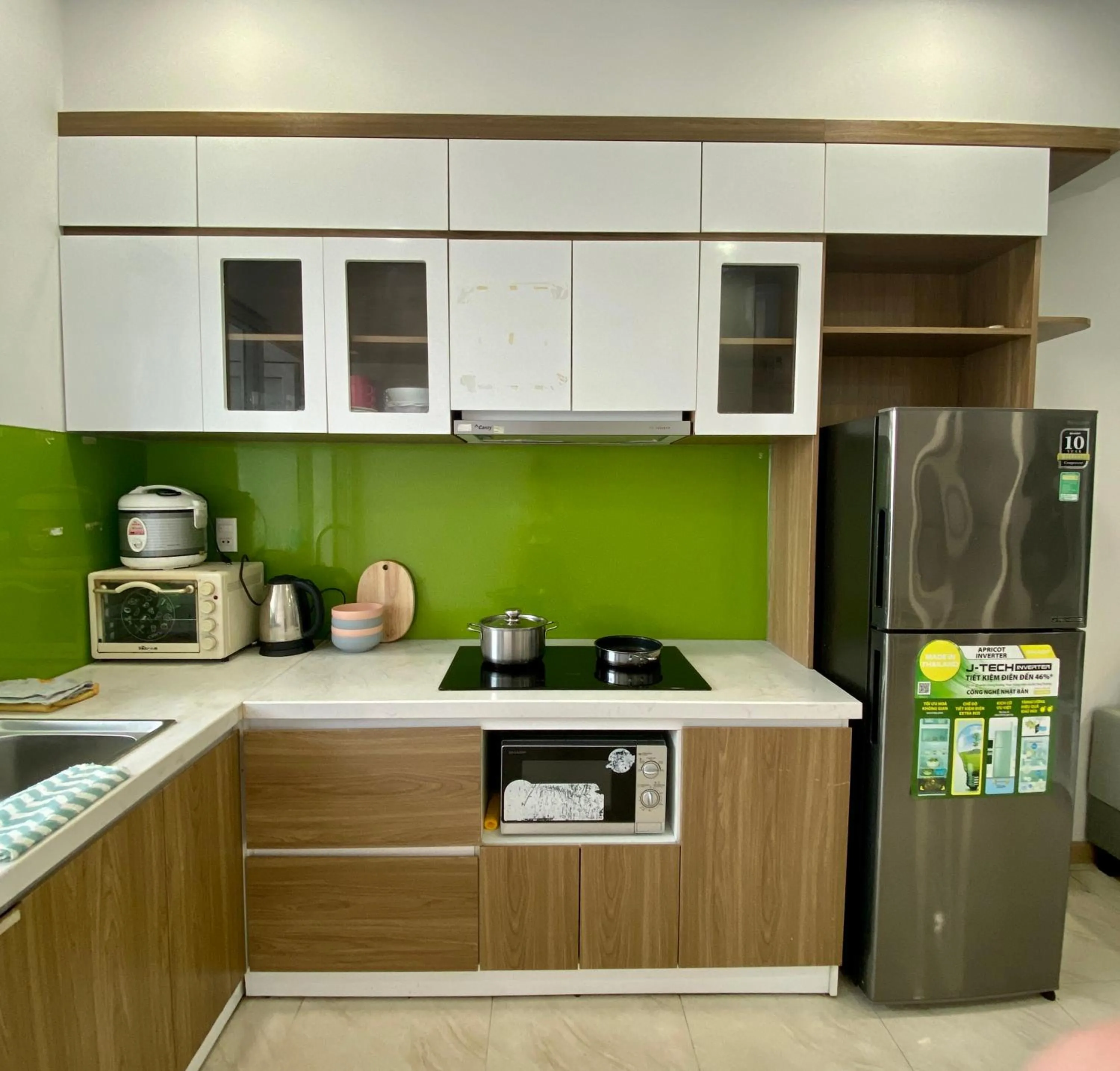 Kitchen or kitchenette in Ocean Dream Apartment Nha Trang
