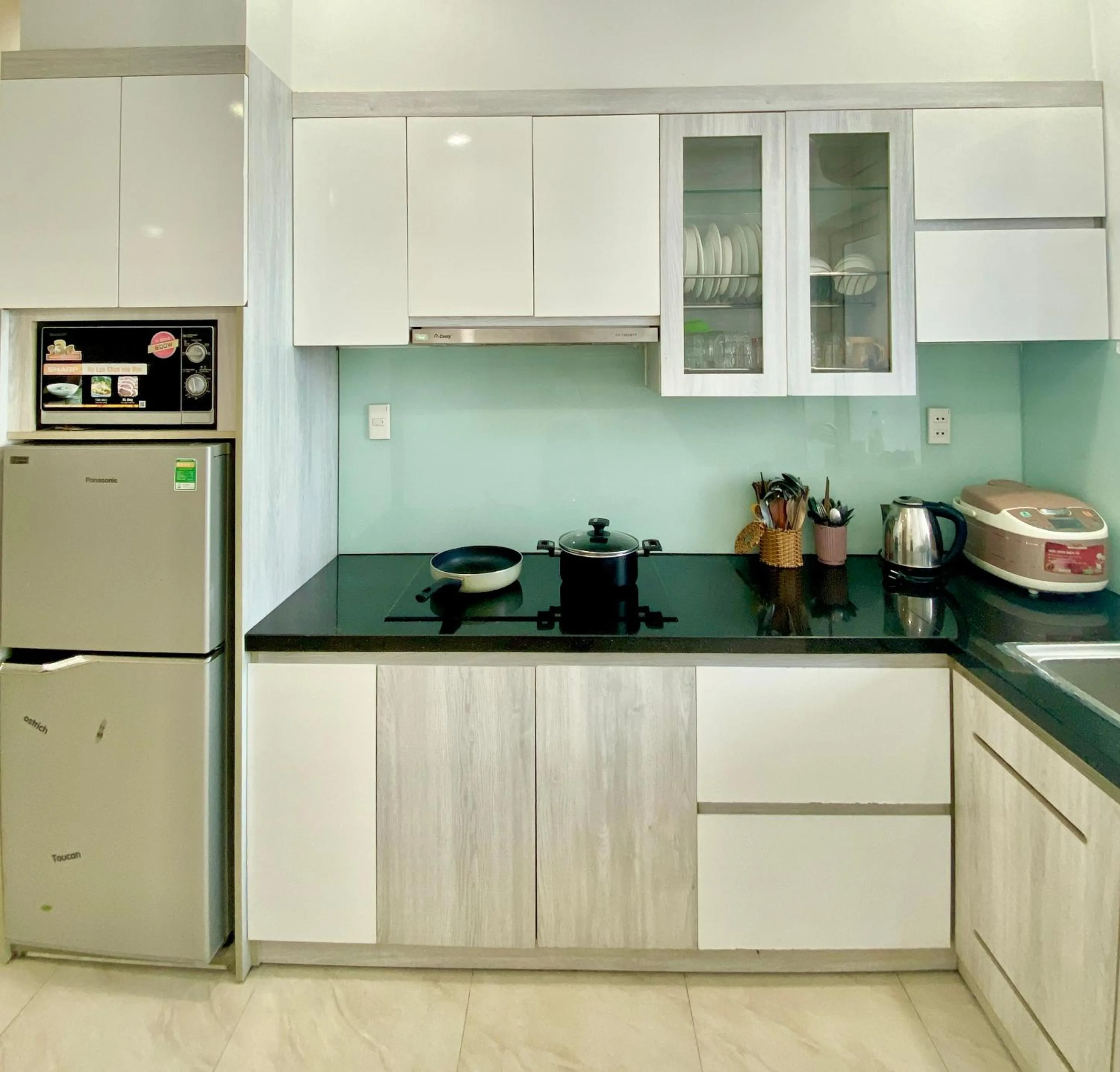 Kitchen or kitchenette in Ocean Dream Apartment Nha Trang