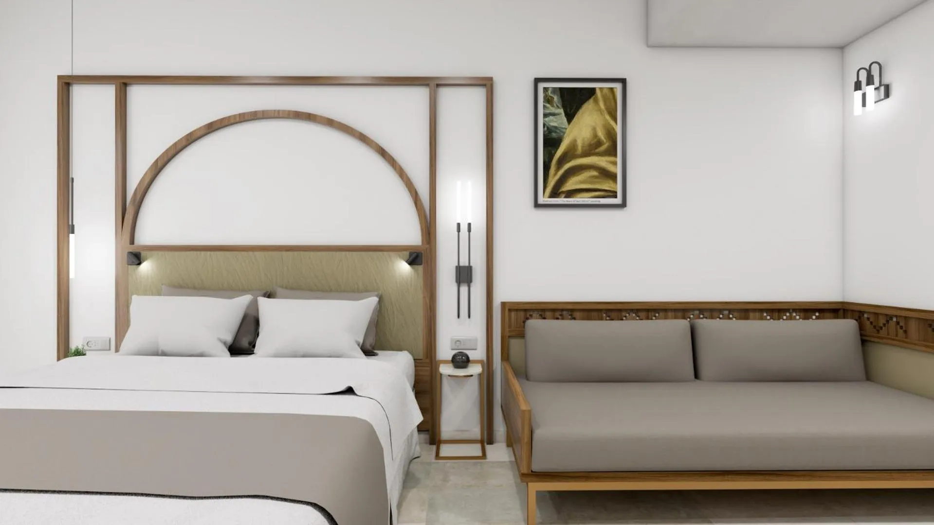 Bed in El Greco Hotel