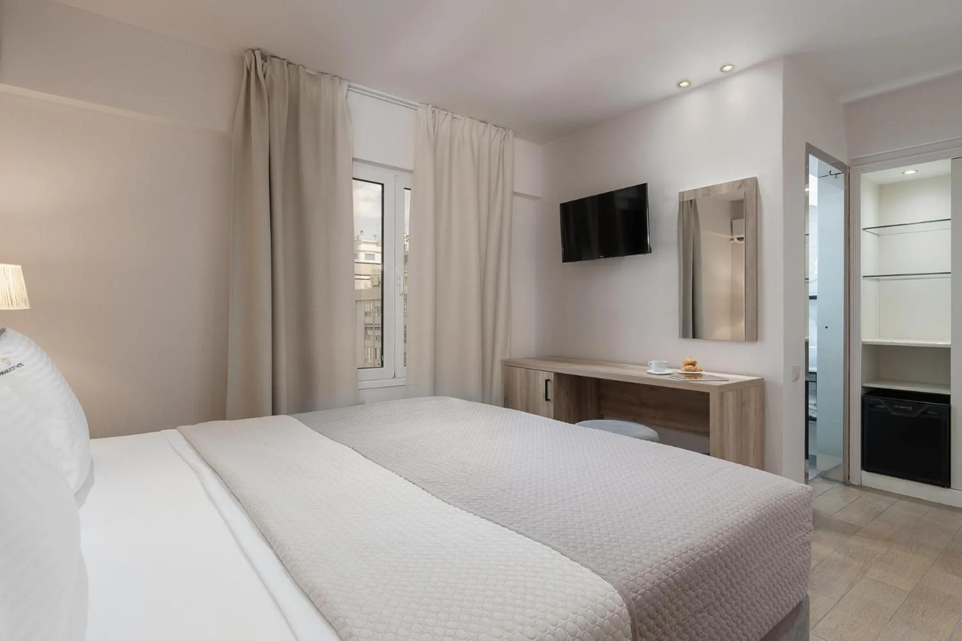 Bed in Piraeus City Hotel