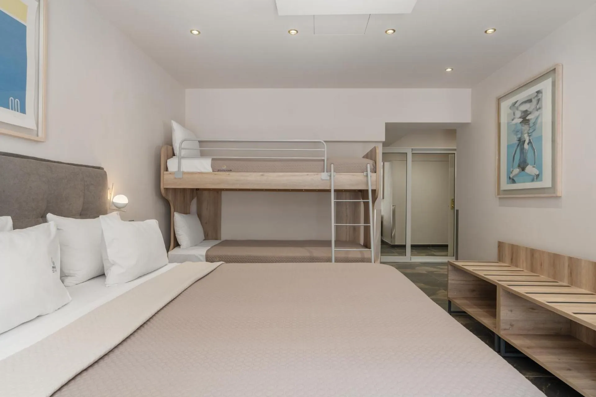 Bed in Piraeus City Hotel