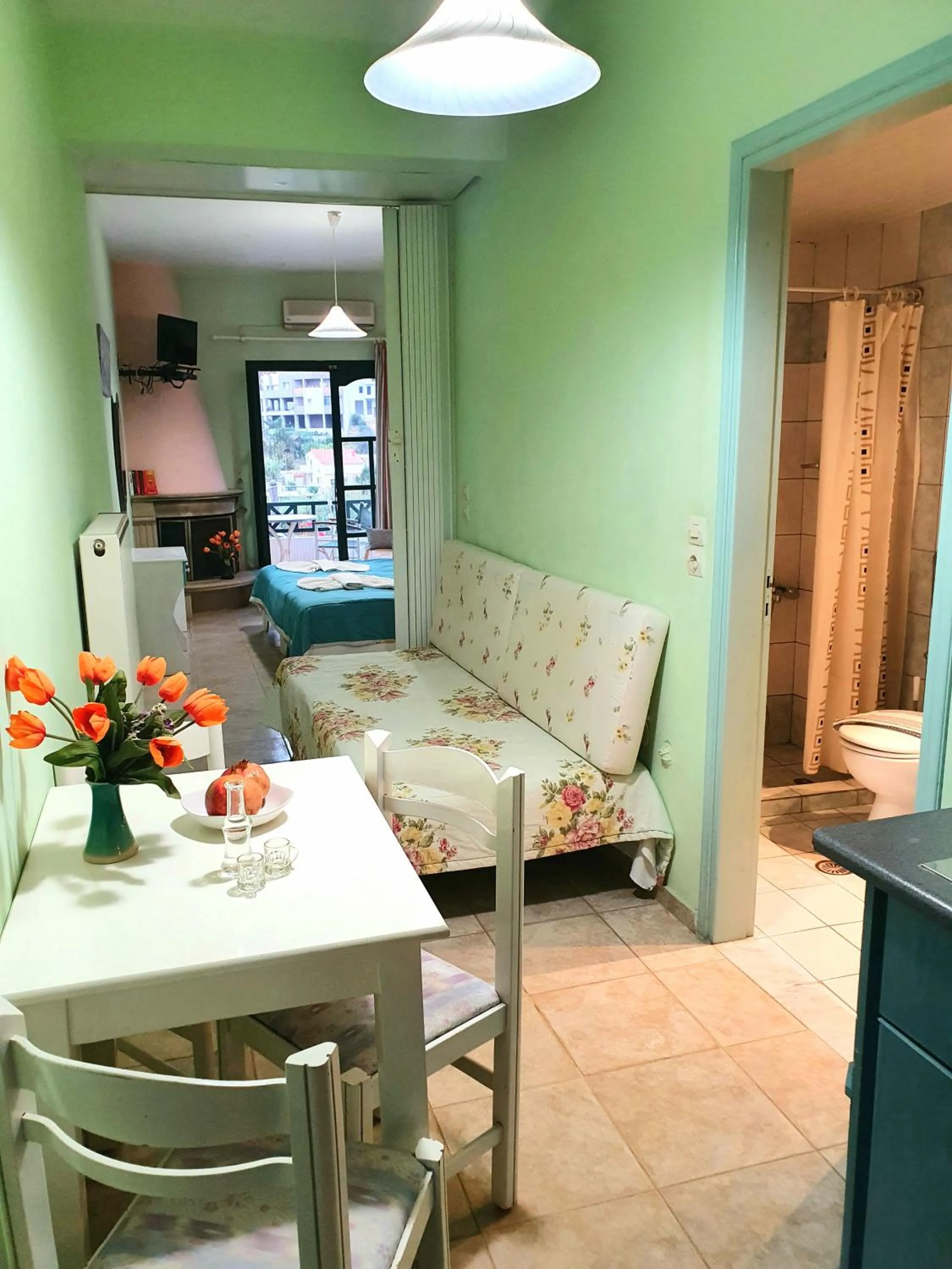 Living room in Dioskouroi Apts