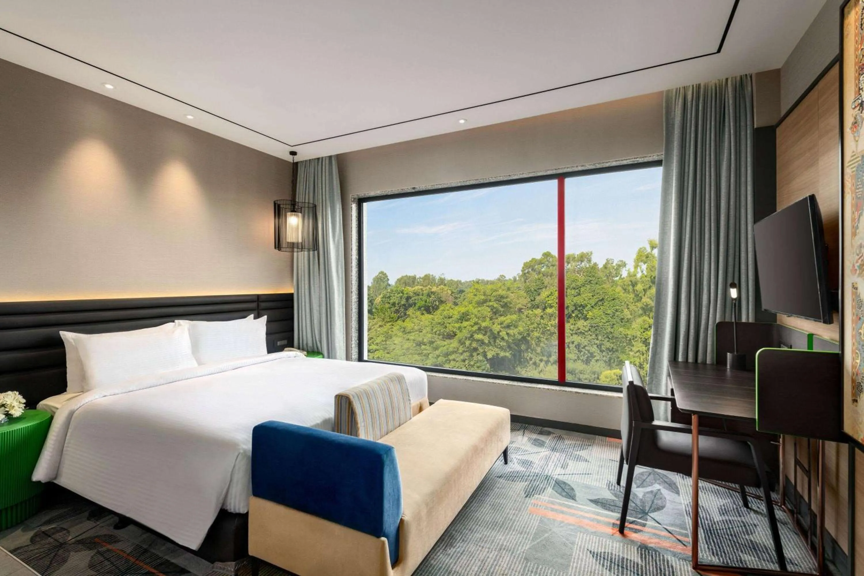 Photo of the whole room, Bed in Ramada Encore by Wyndham Bareilly Civil Lines