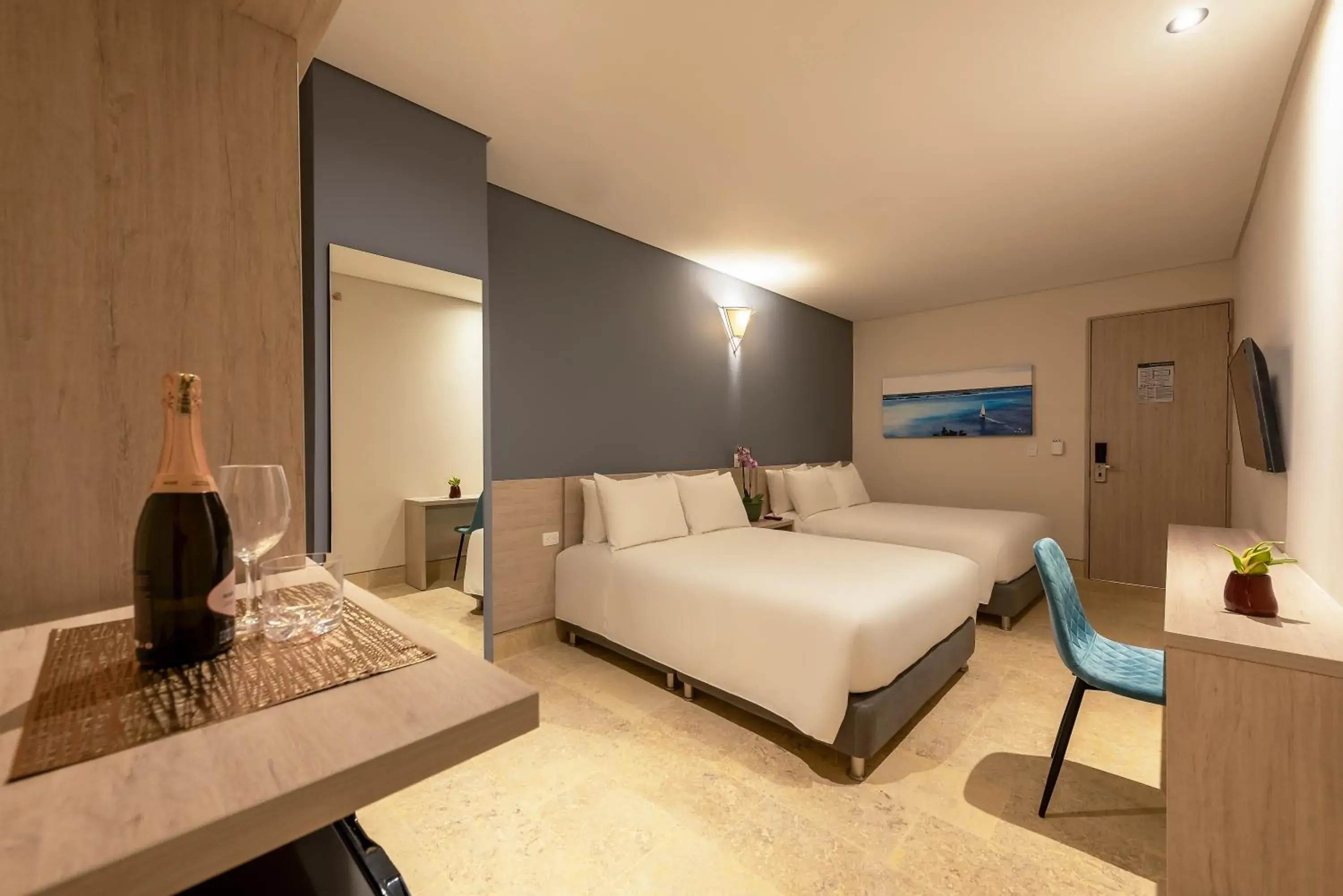Double Room with Two Double Beds in Hotel Rilux Cartagena Double Room with Two Double Beds in Hotel Rilux Cartagena