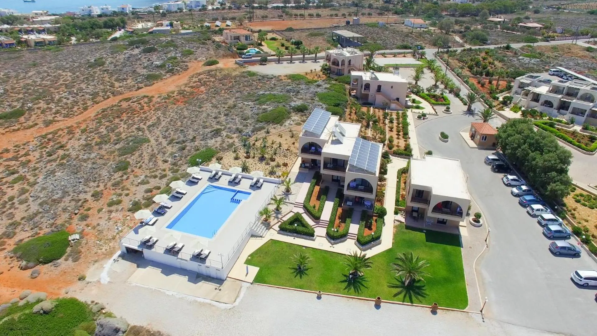 Bird's eye view in Nanakis Beach Apartments