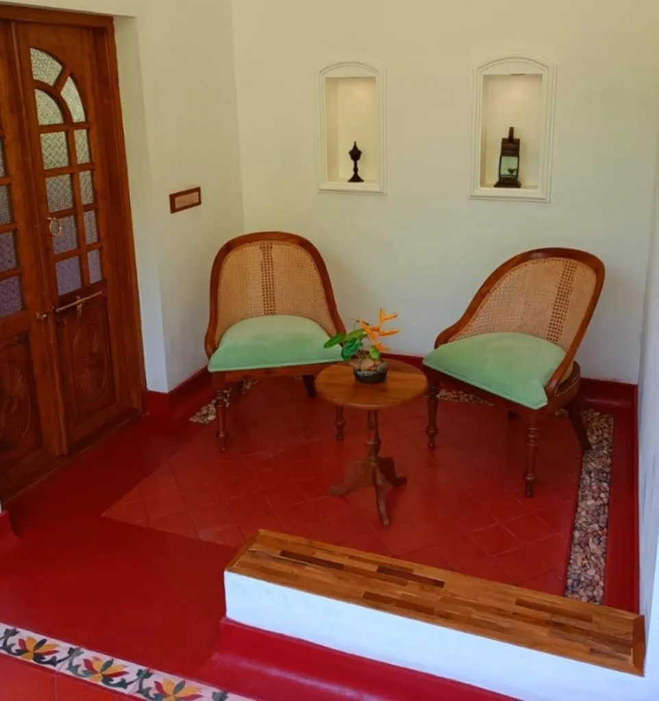 Patio in Marari Beach Bungalow Resort Alleppey