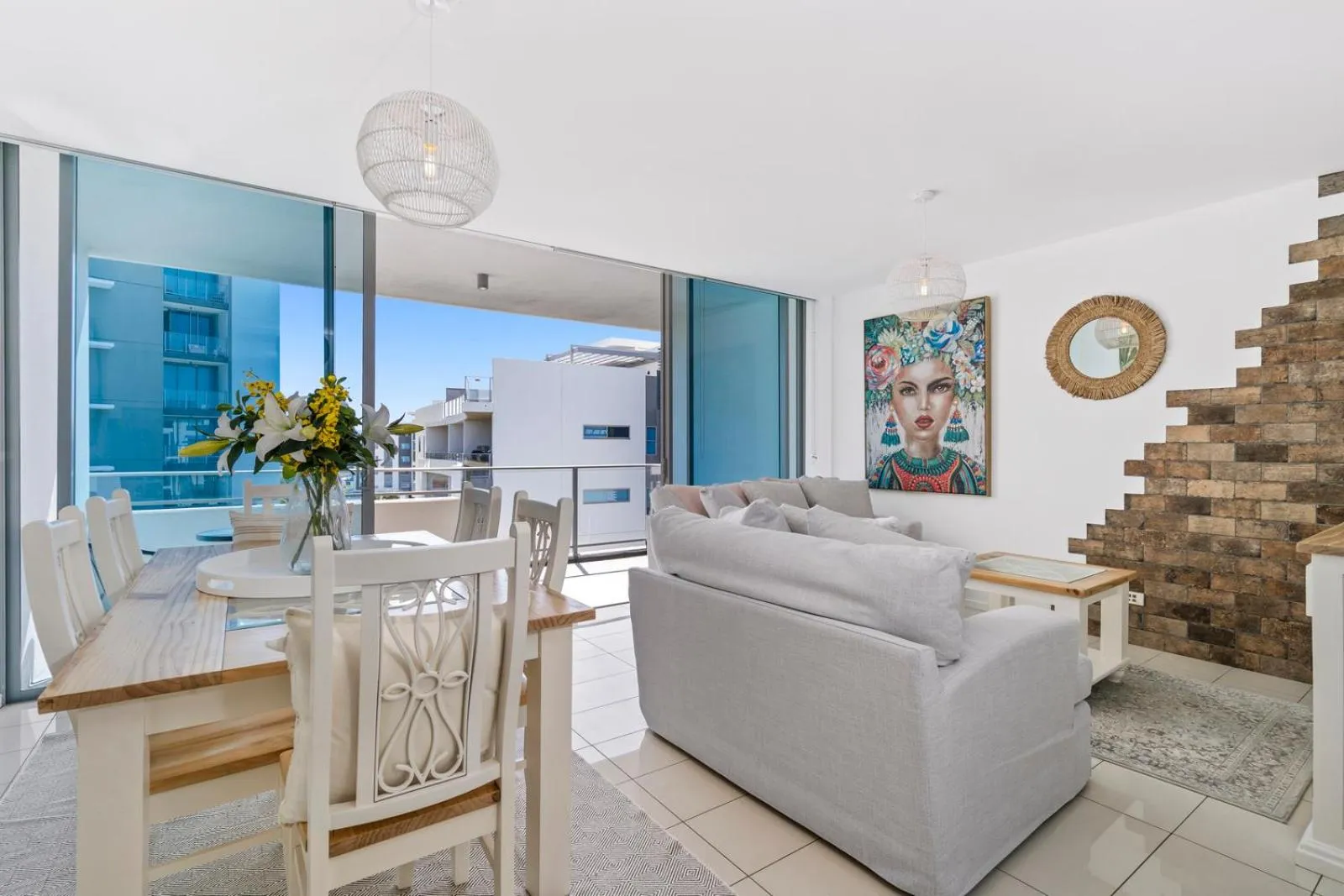 Living room in Harbour Quays Apartments