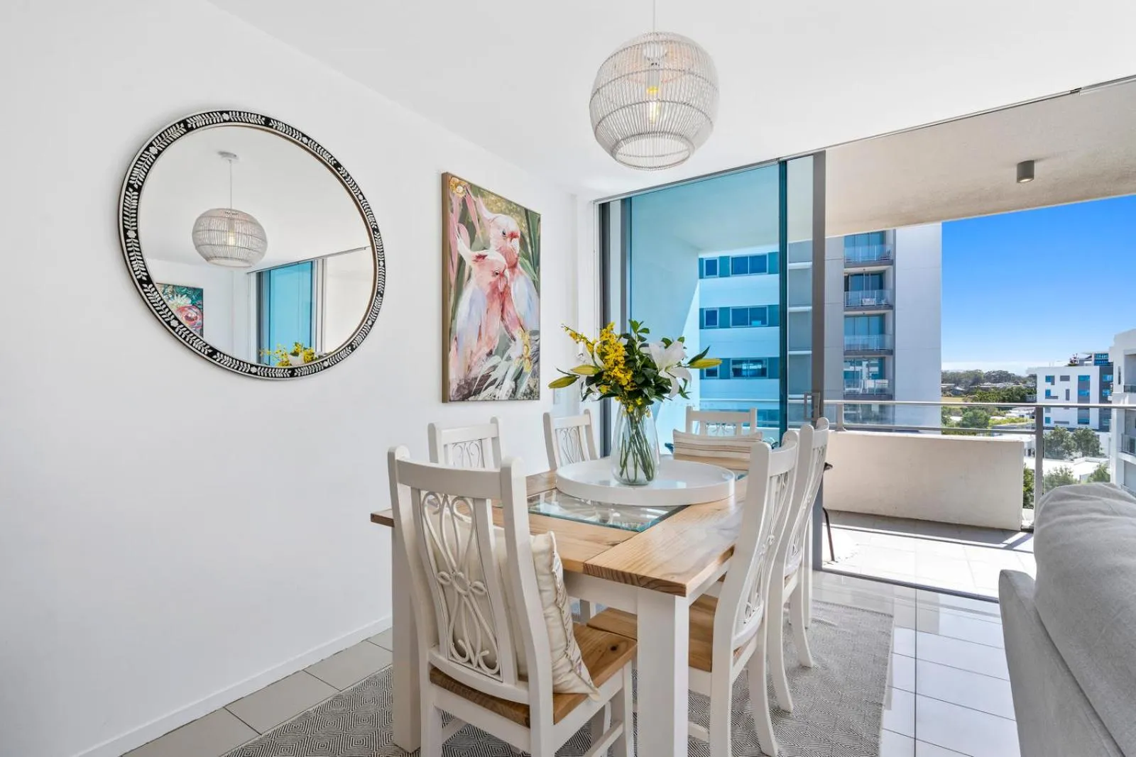 Living room in Harbour Quays Apartments
