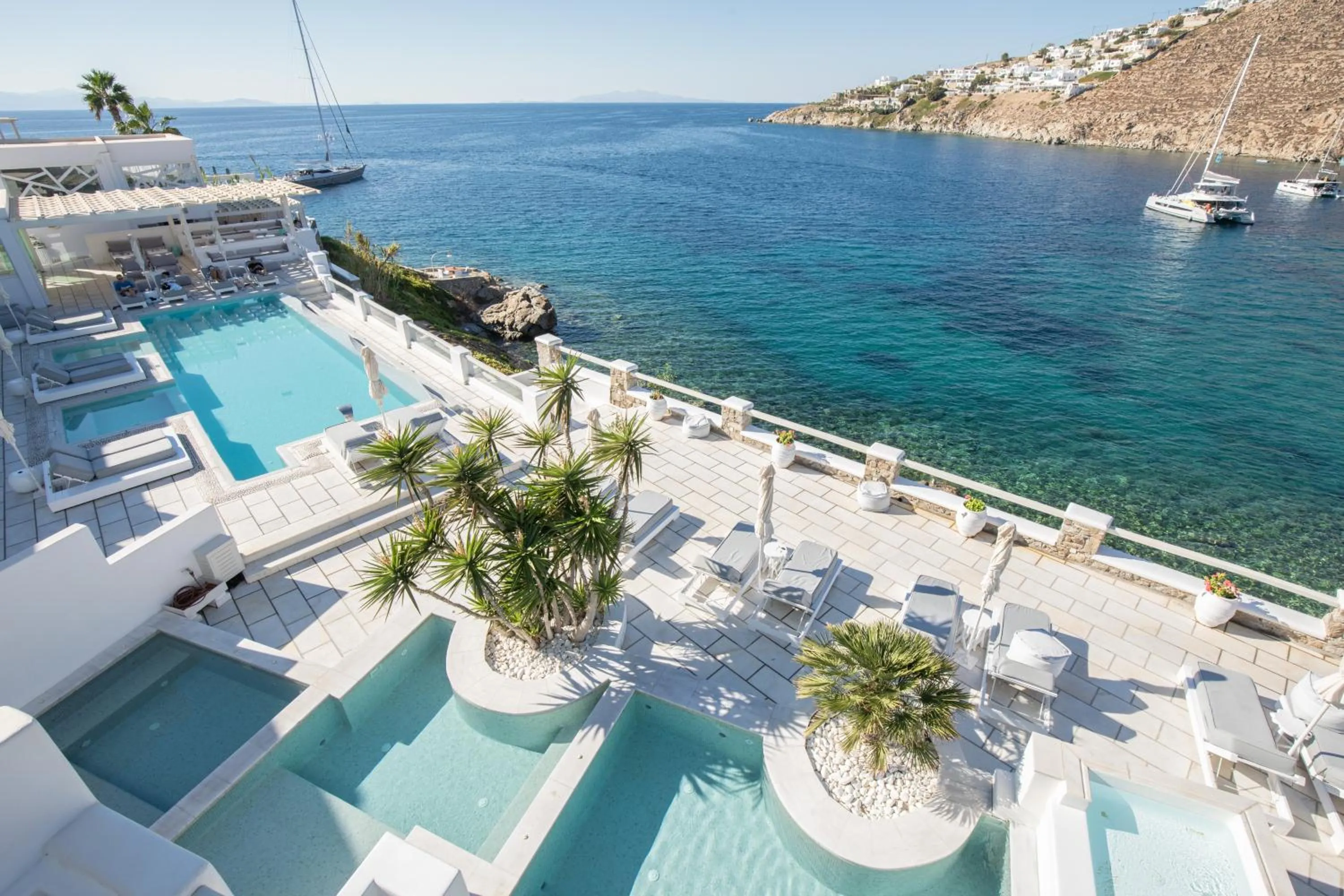 Pool view in Nissaki Boutique Hotel