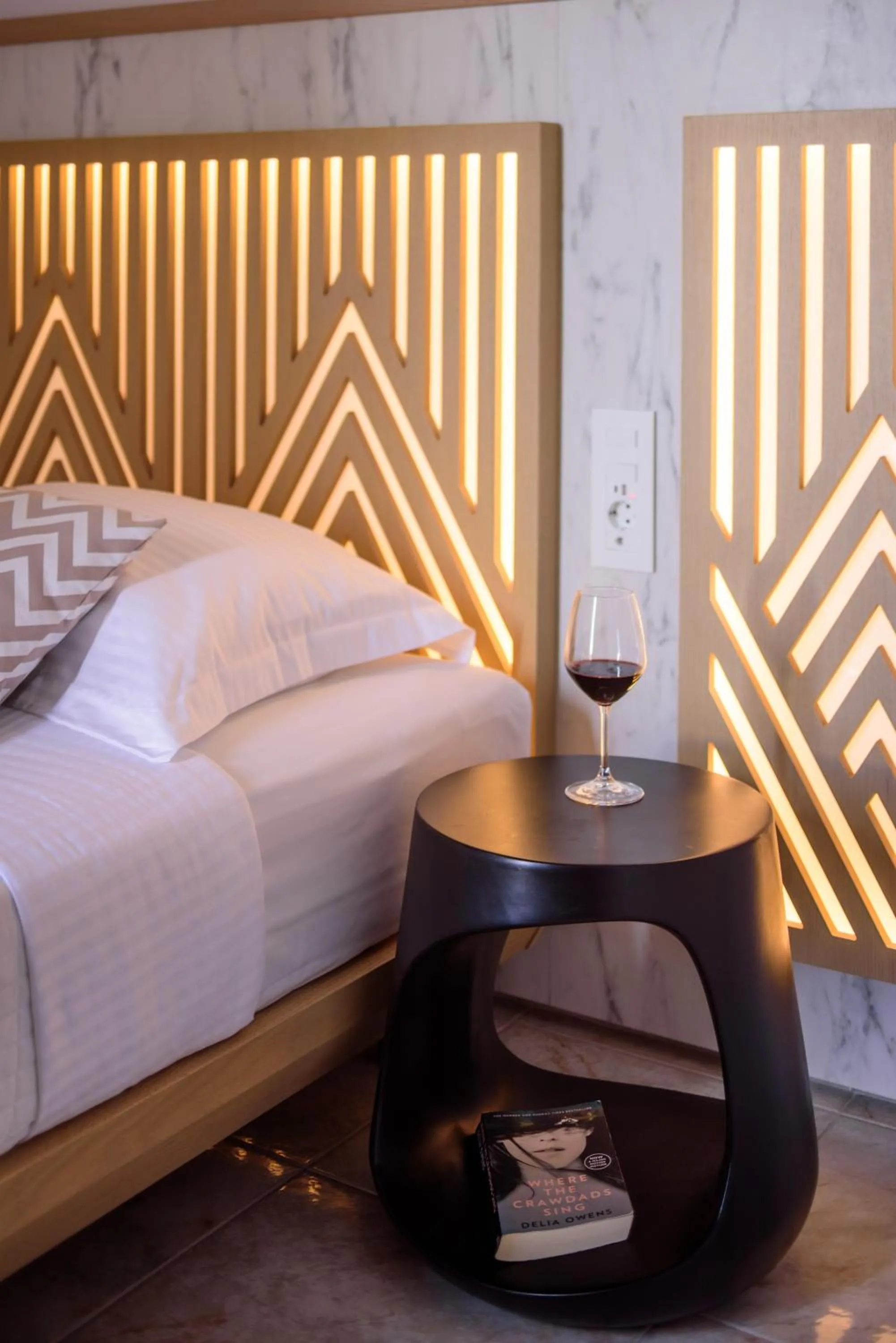 Bed in Astir Thira Hotel