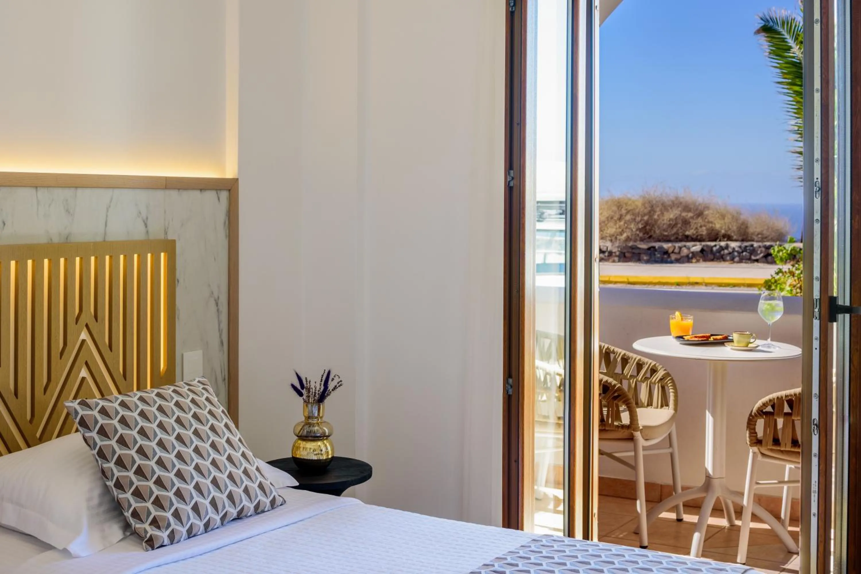 Bedroom, Bed in Astir Thira Hotel